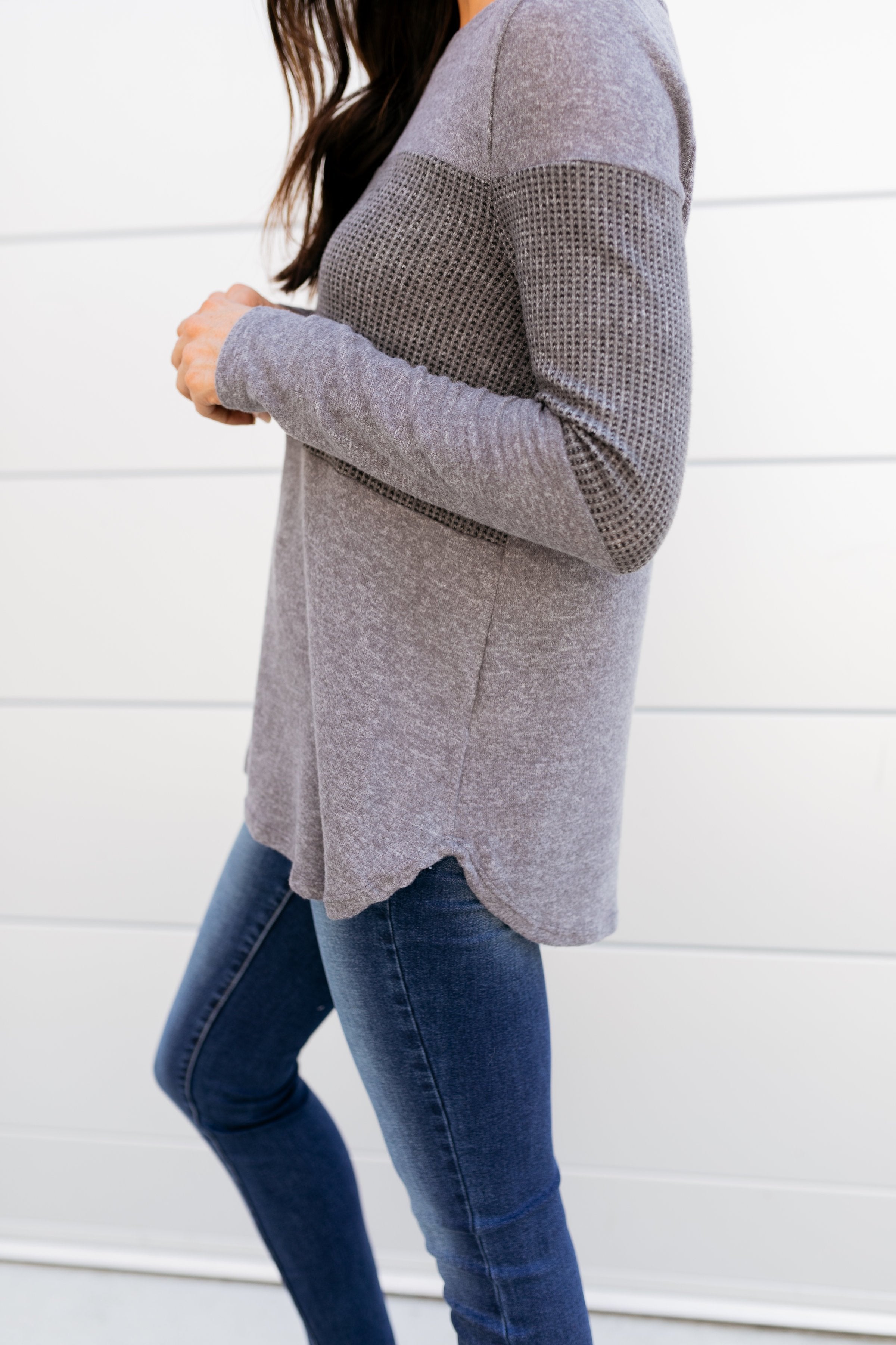 Meet In The Middle Thermal Knit Top