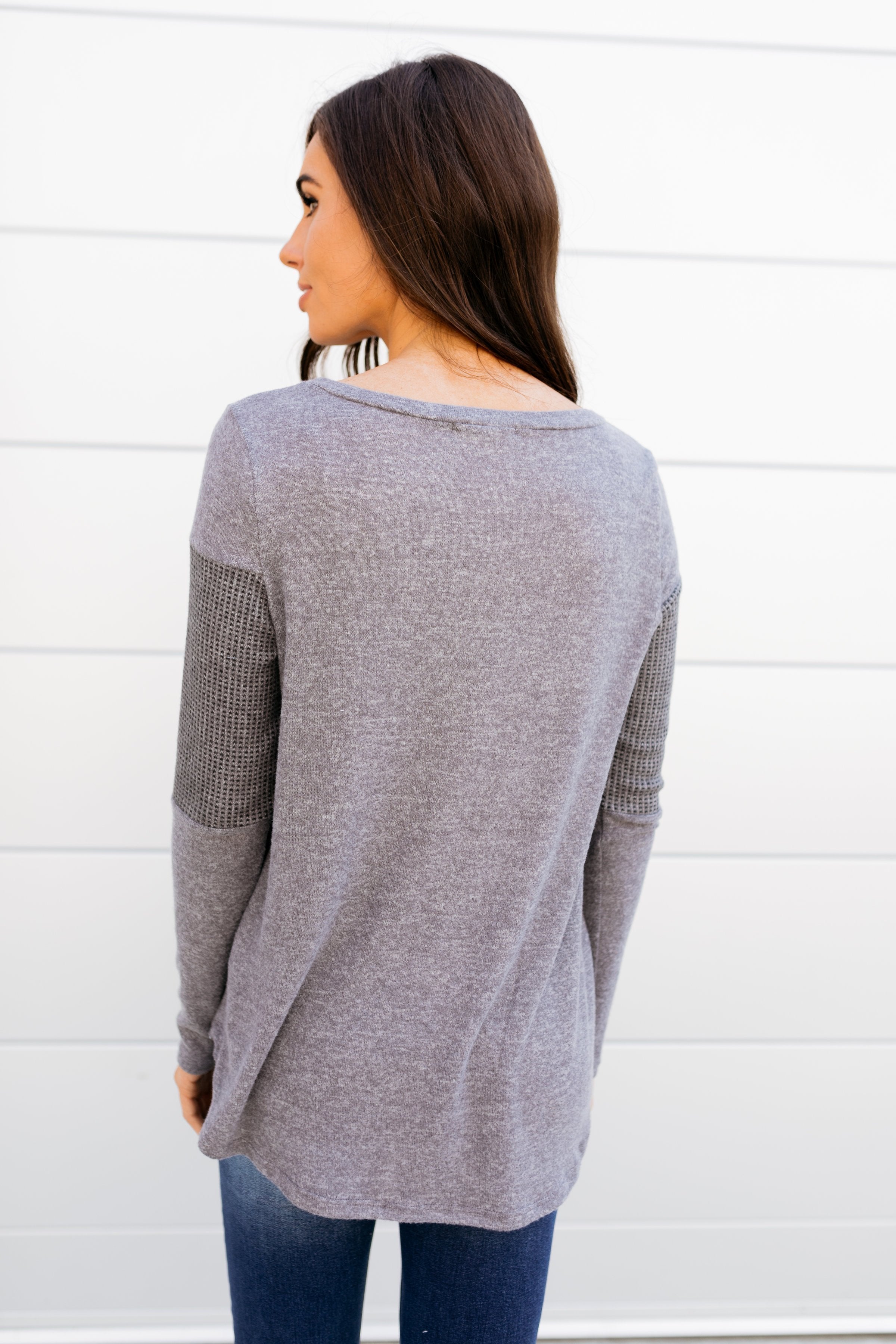 Meet In The Middle Thermal Knit Top