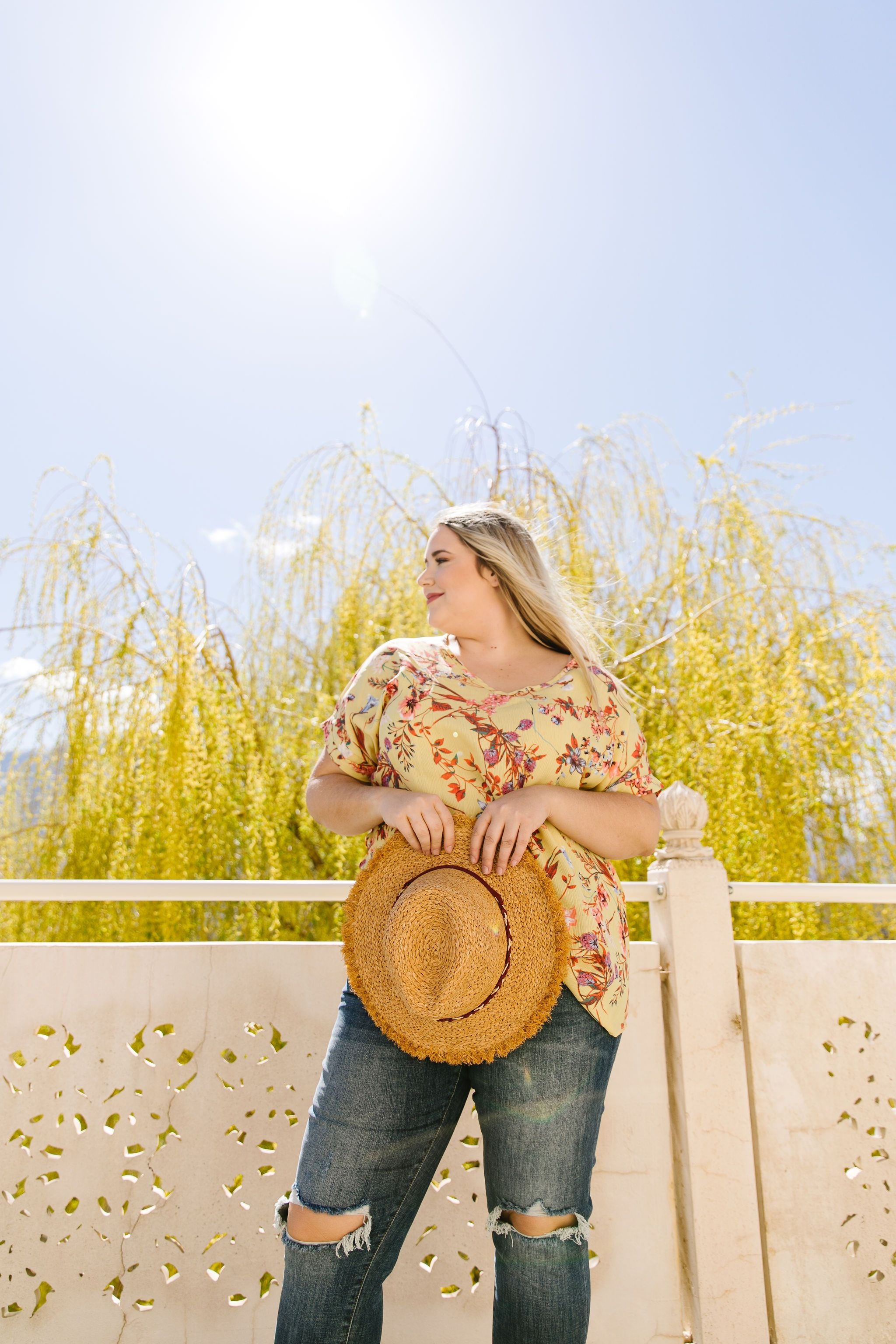 Mellow Yellow Floral Fantasy Blouse