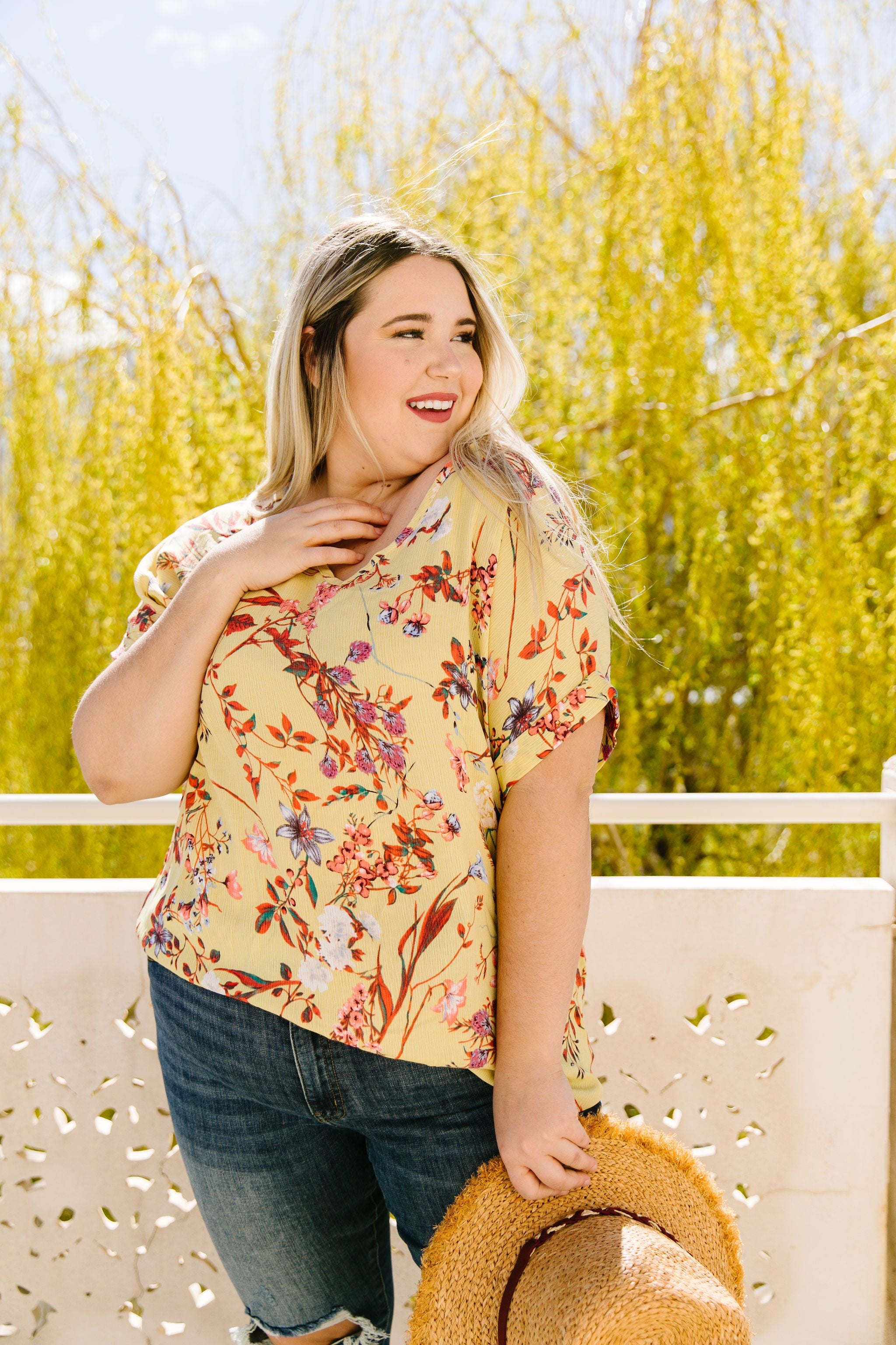 Mellow Yellow Floral Fantasy Blouse