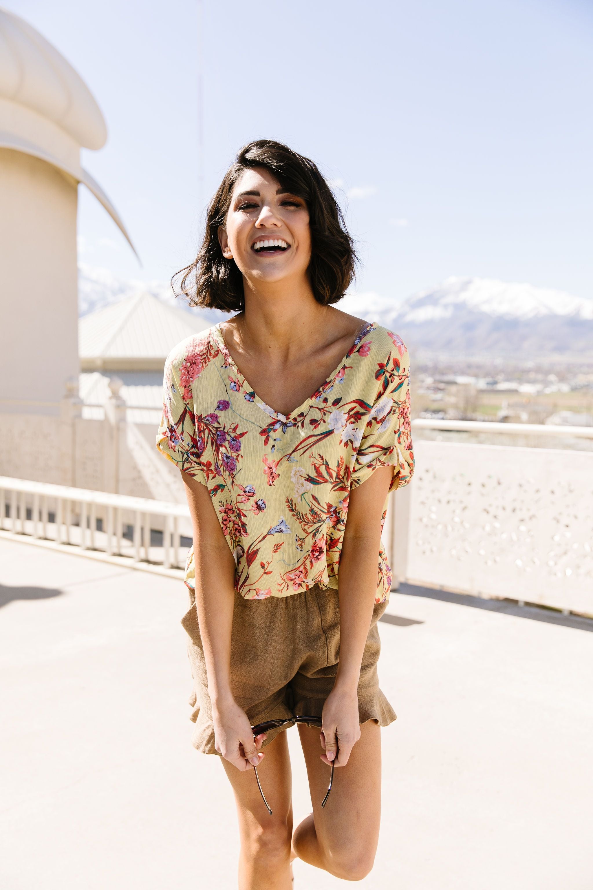 Mellow Yellow Floral Fantasy Blouse