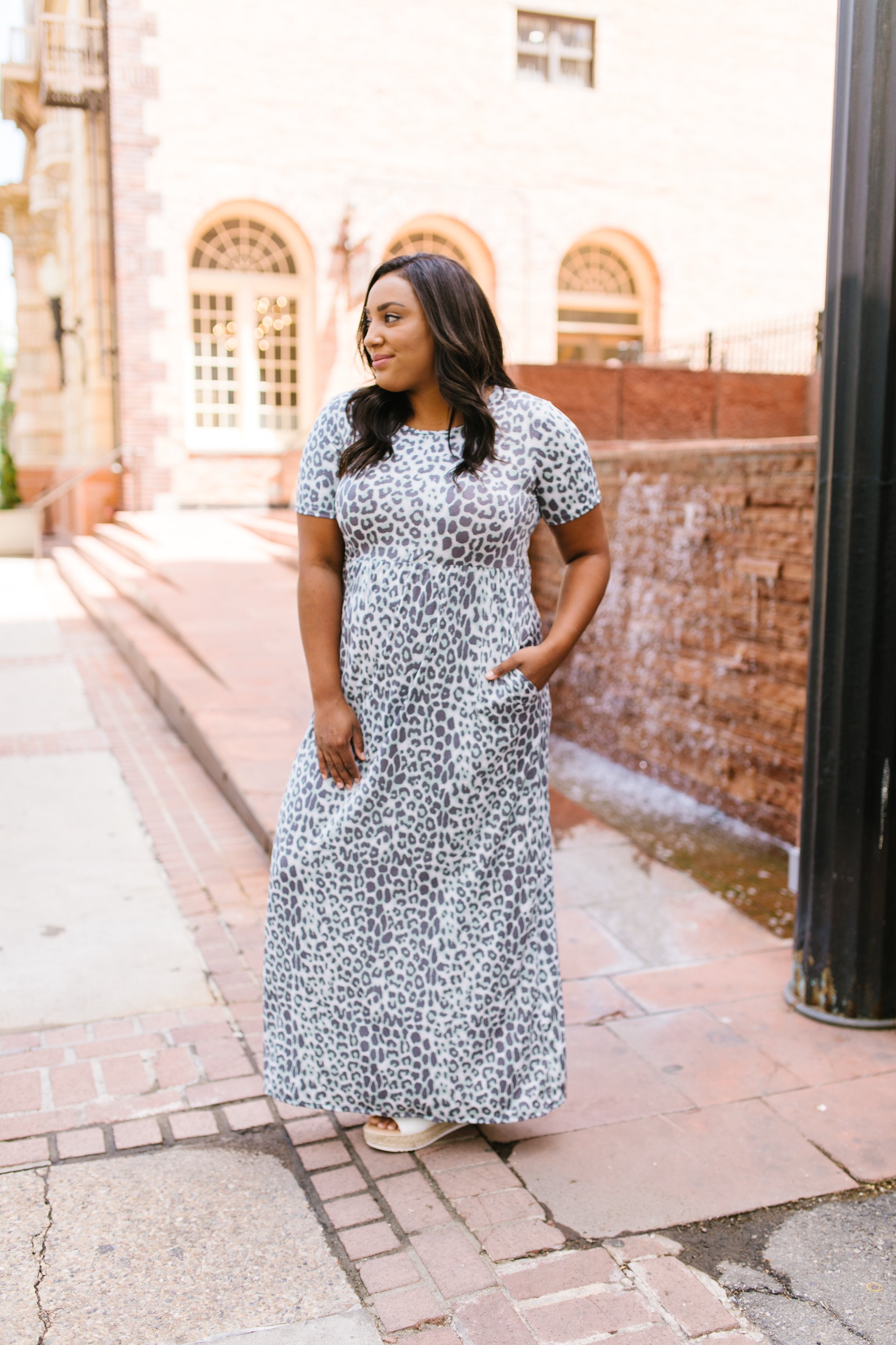 Minty Leopard Print Maxi