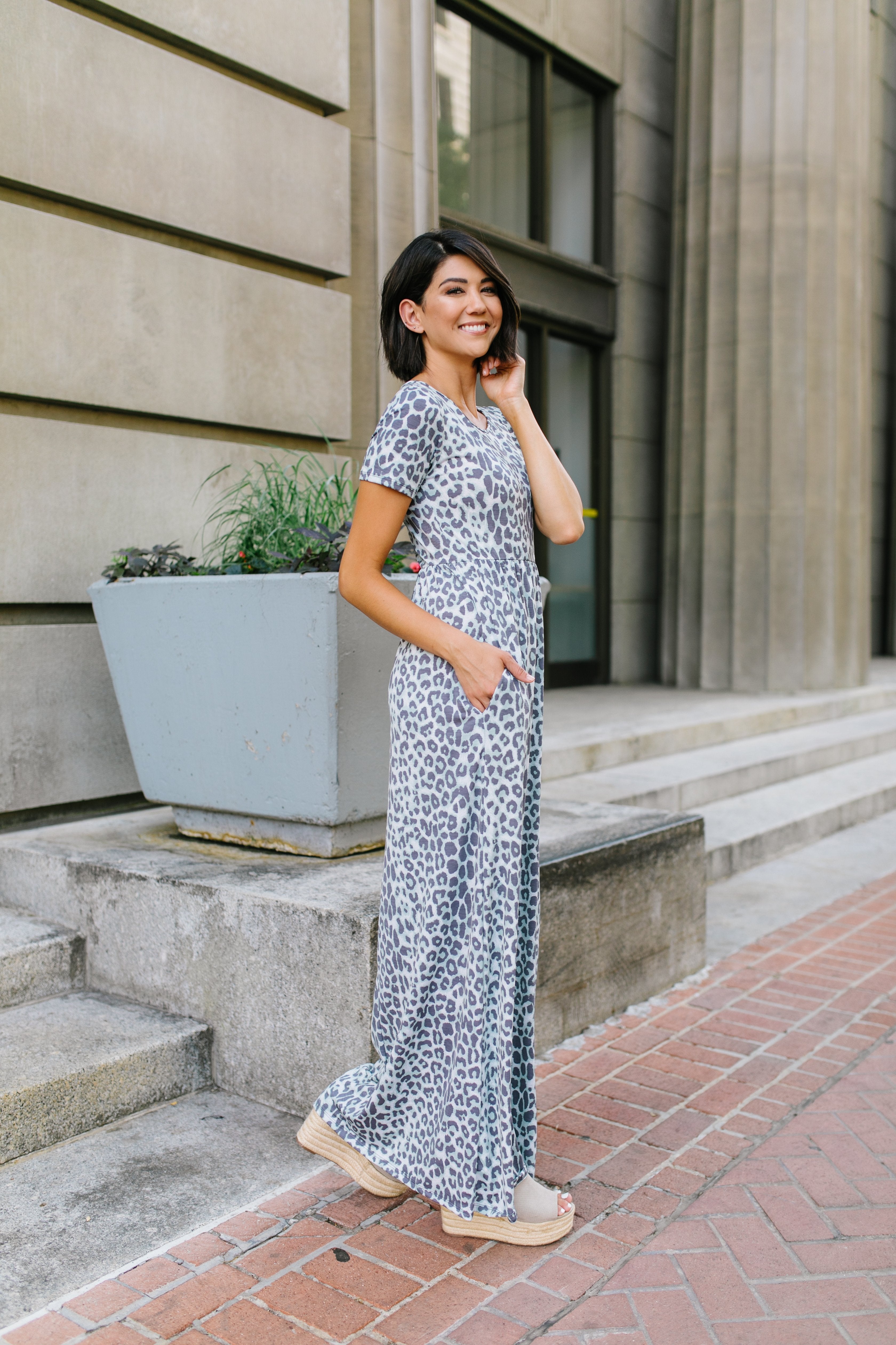 Minty Leopard Print Maxi