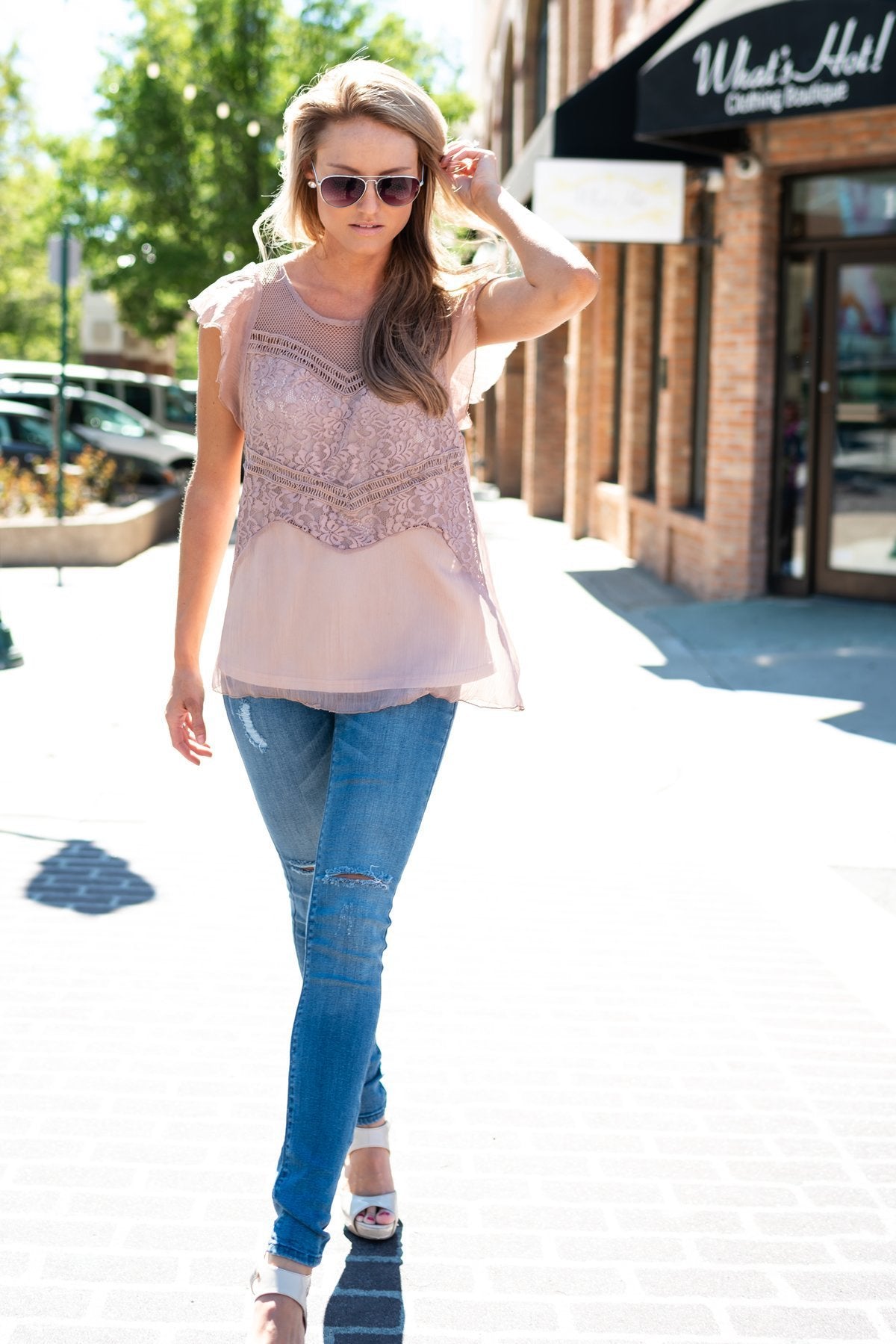 Mocha Love Lace Top