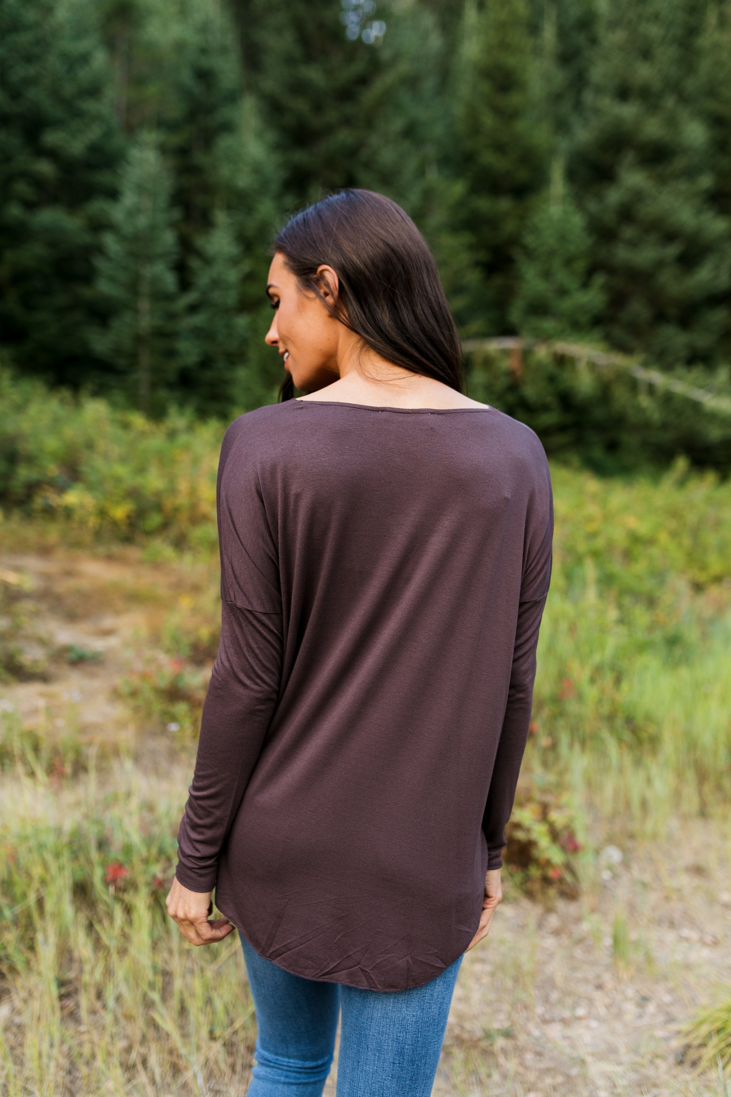 Moonlit Nights Wrap Top In Cocoa