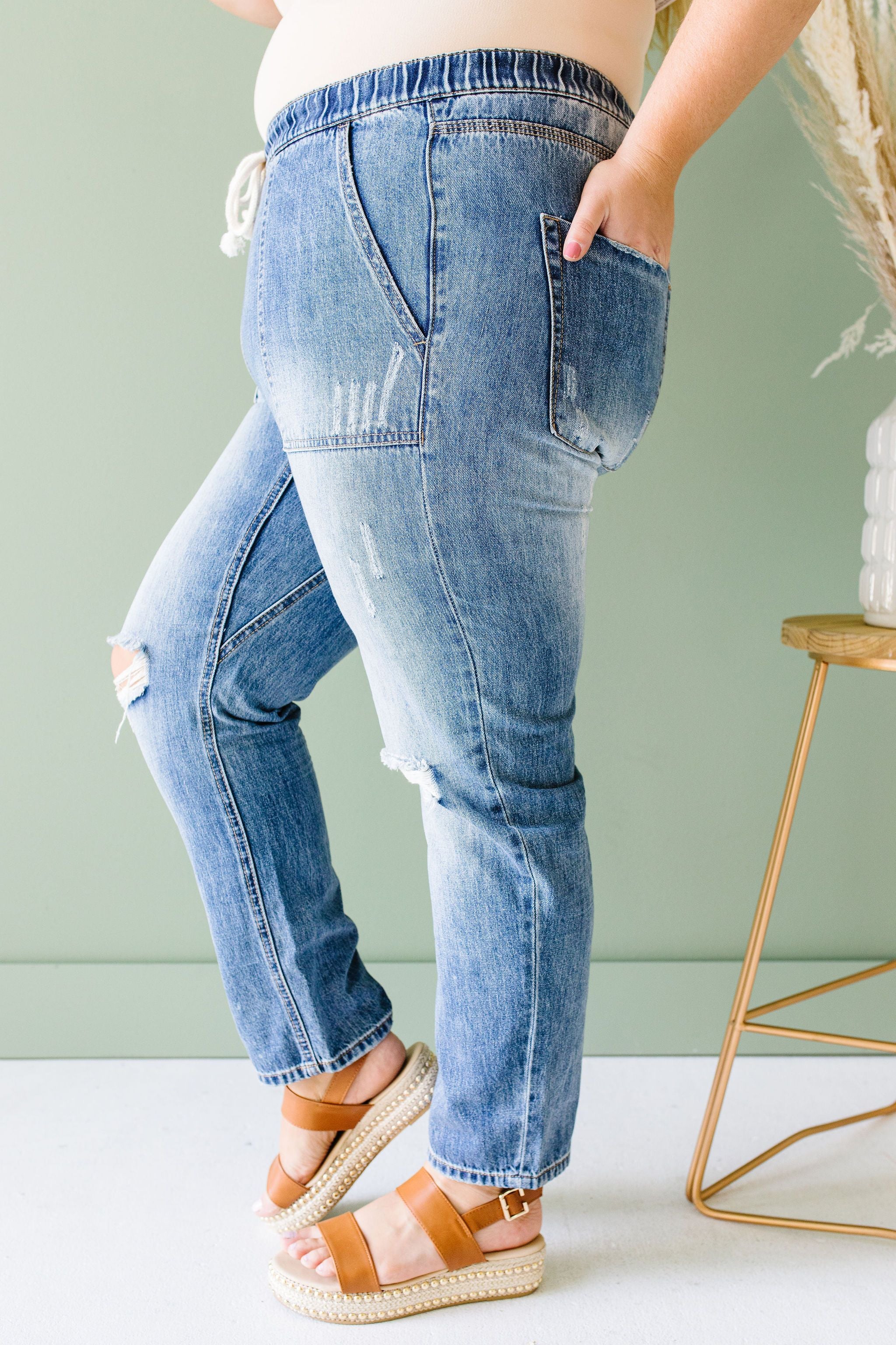 No Slouch Boyfriend Jean Joggers