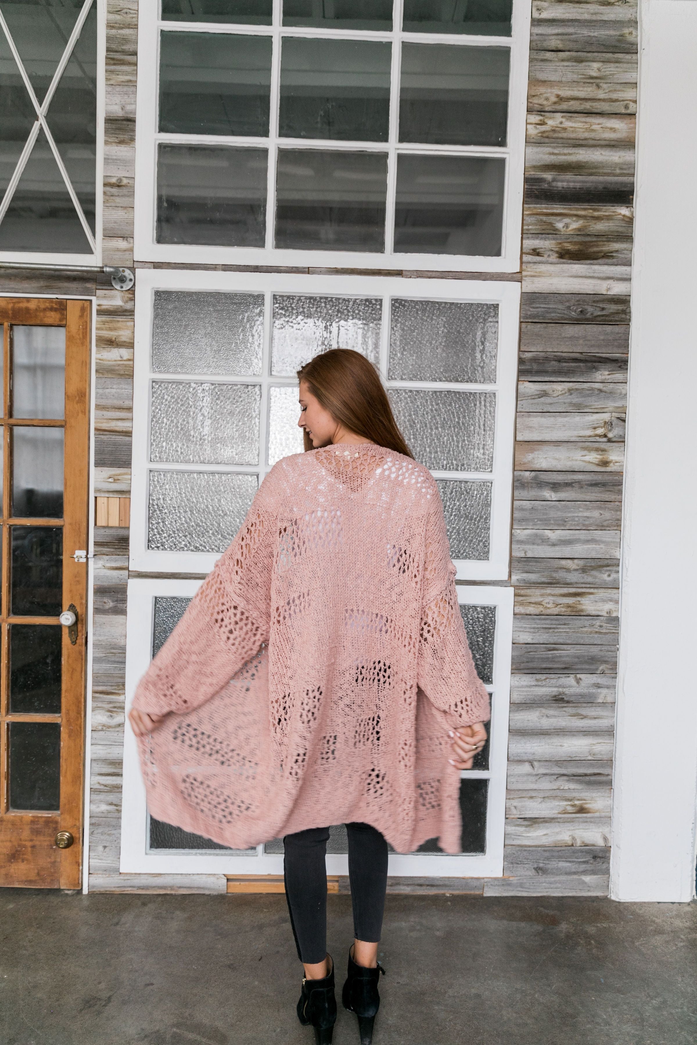 Nostalgic Knit Cardigan In Blush