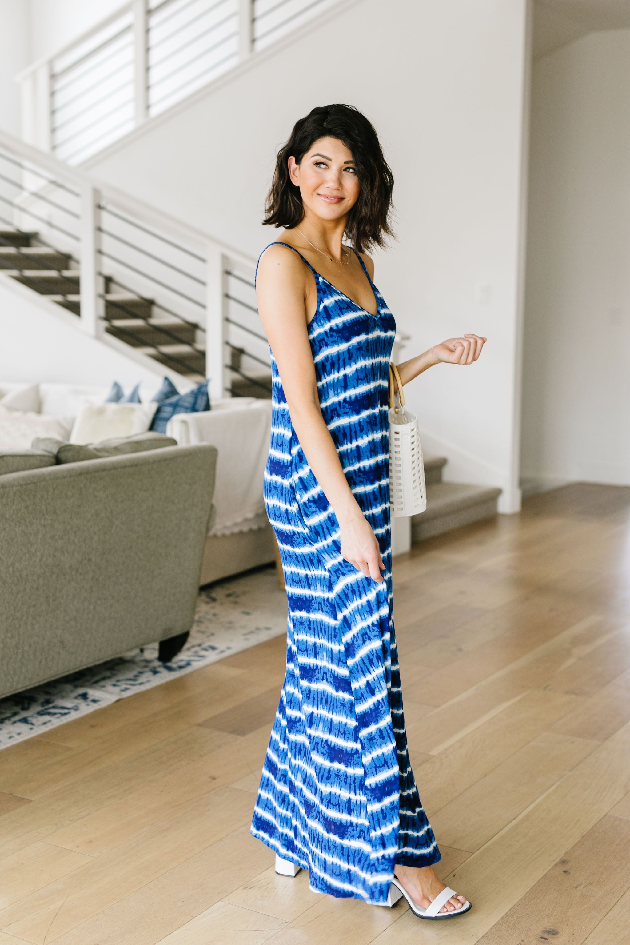 Ocean Tides Tie Dye Maxi Dress