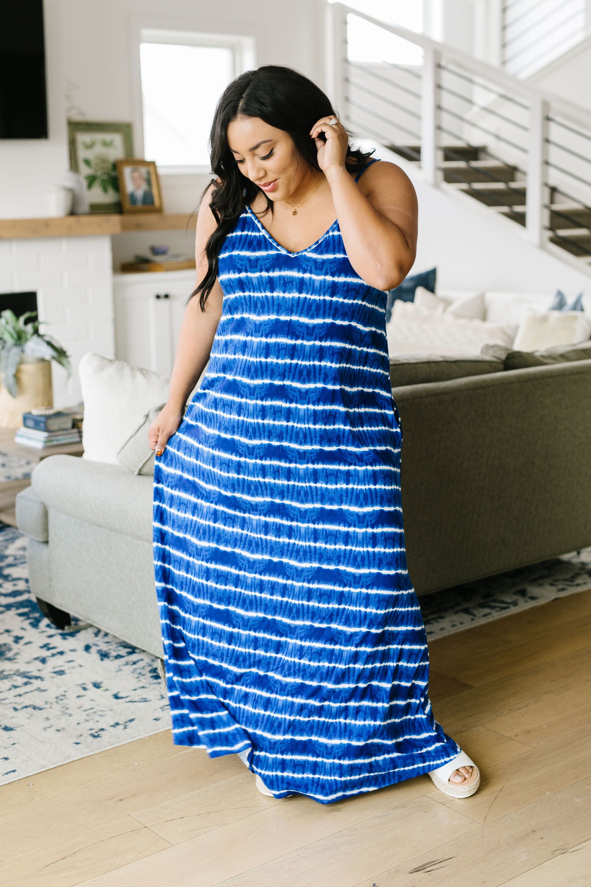 Ocean Tides Tie Dye Maxi Dress