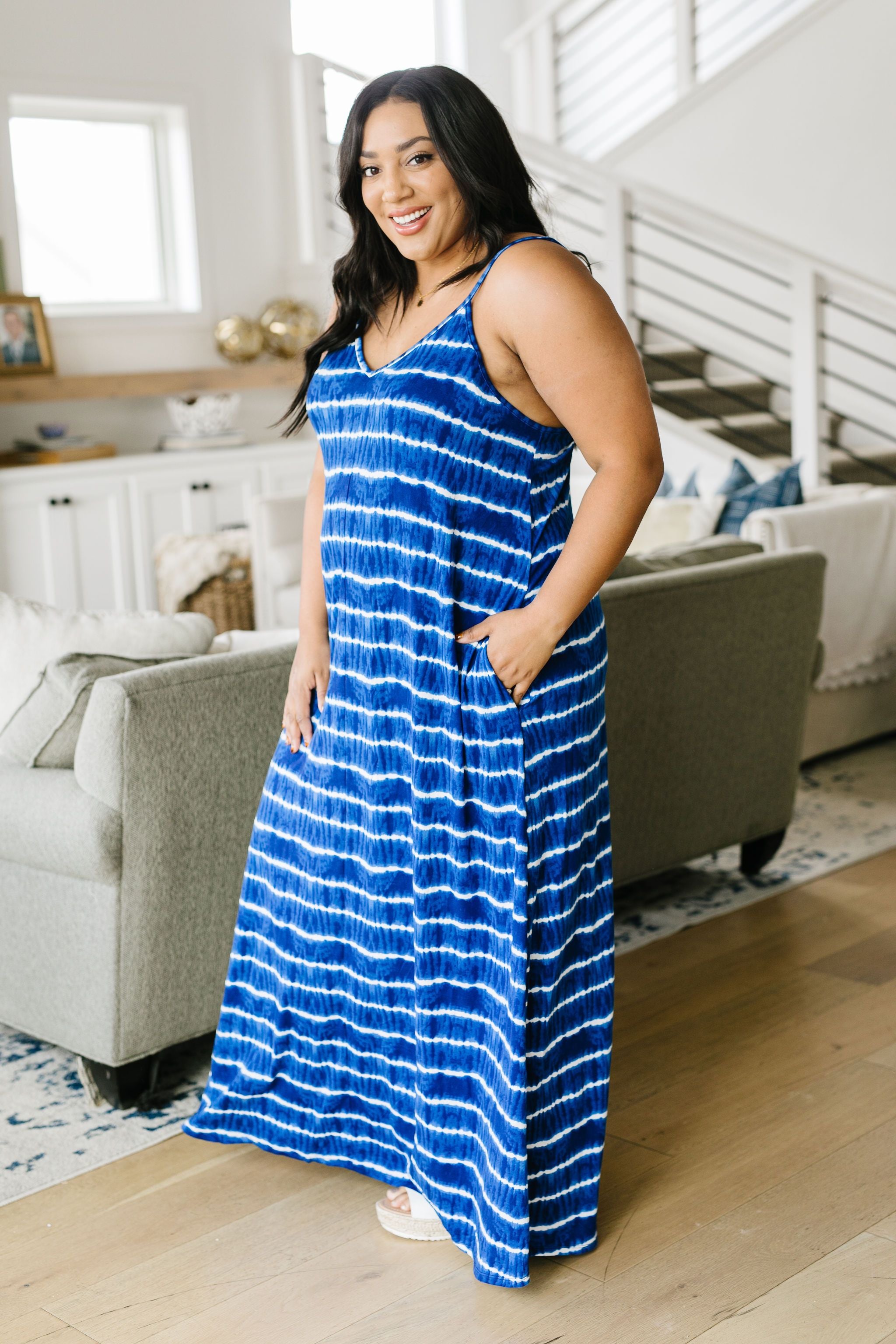 Ocean Tides Tie Dye Maxi Dress