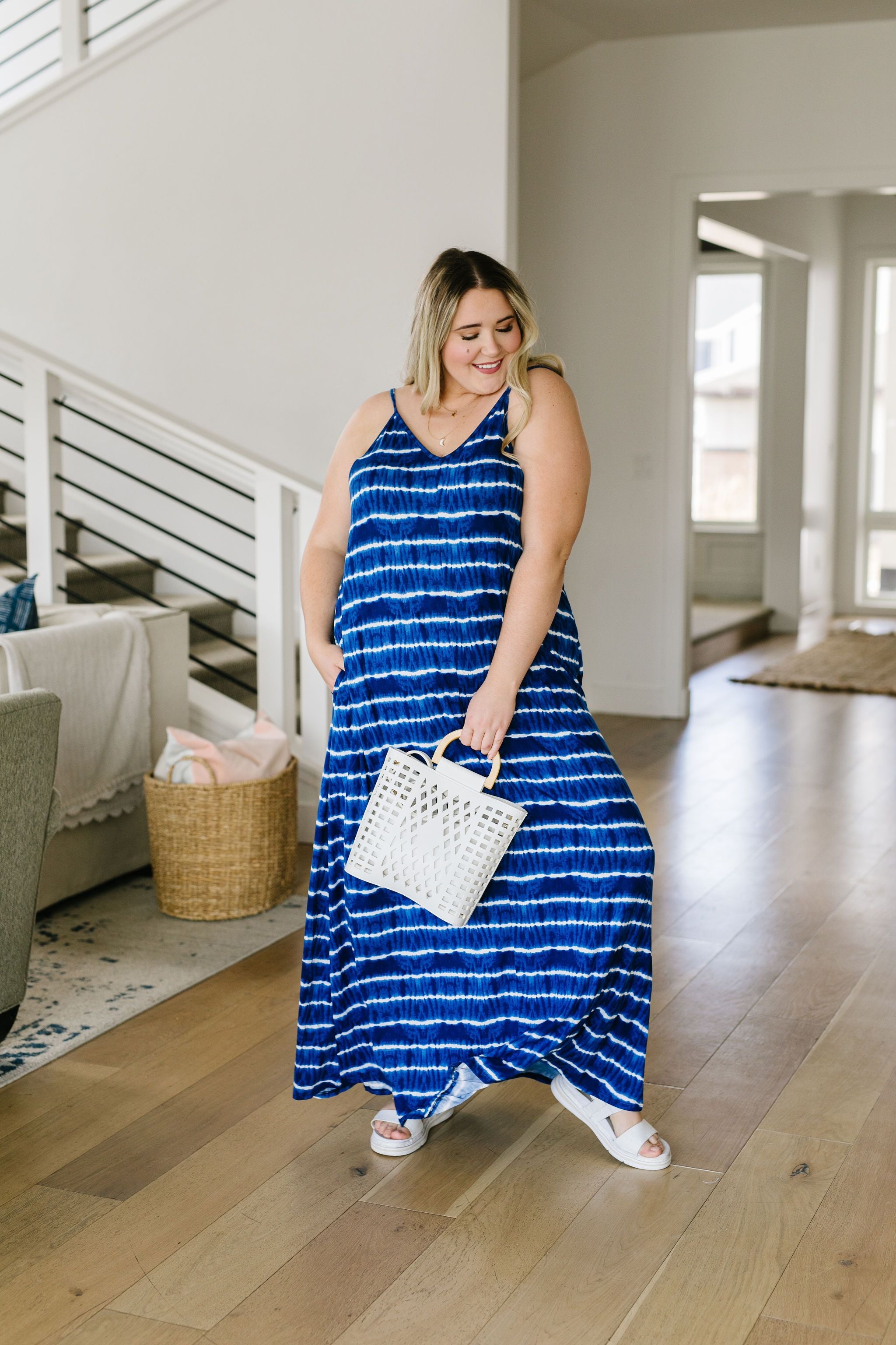 Ocean Tides Tie Dye Maxi Dress