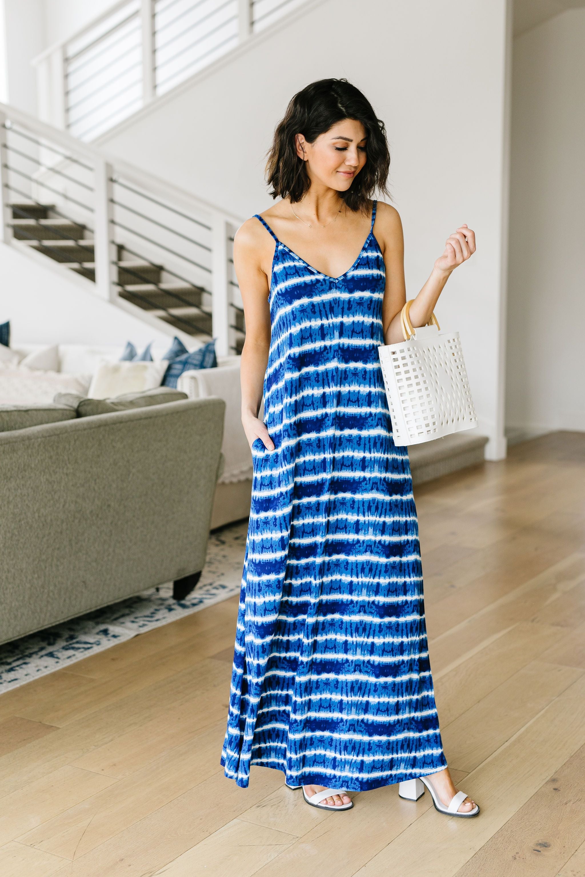 Ocean Tides Tie Dye Maxi Dress