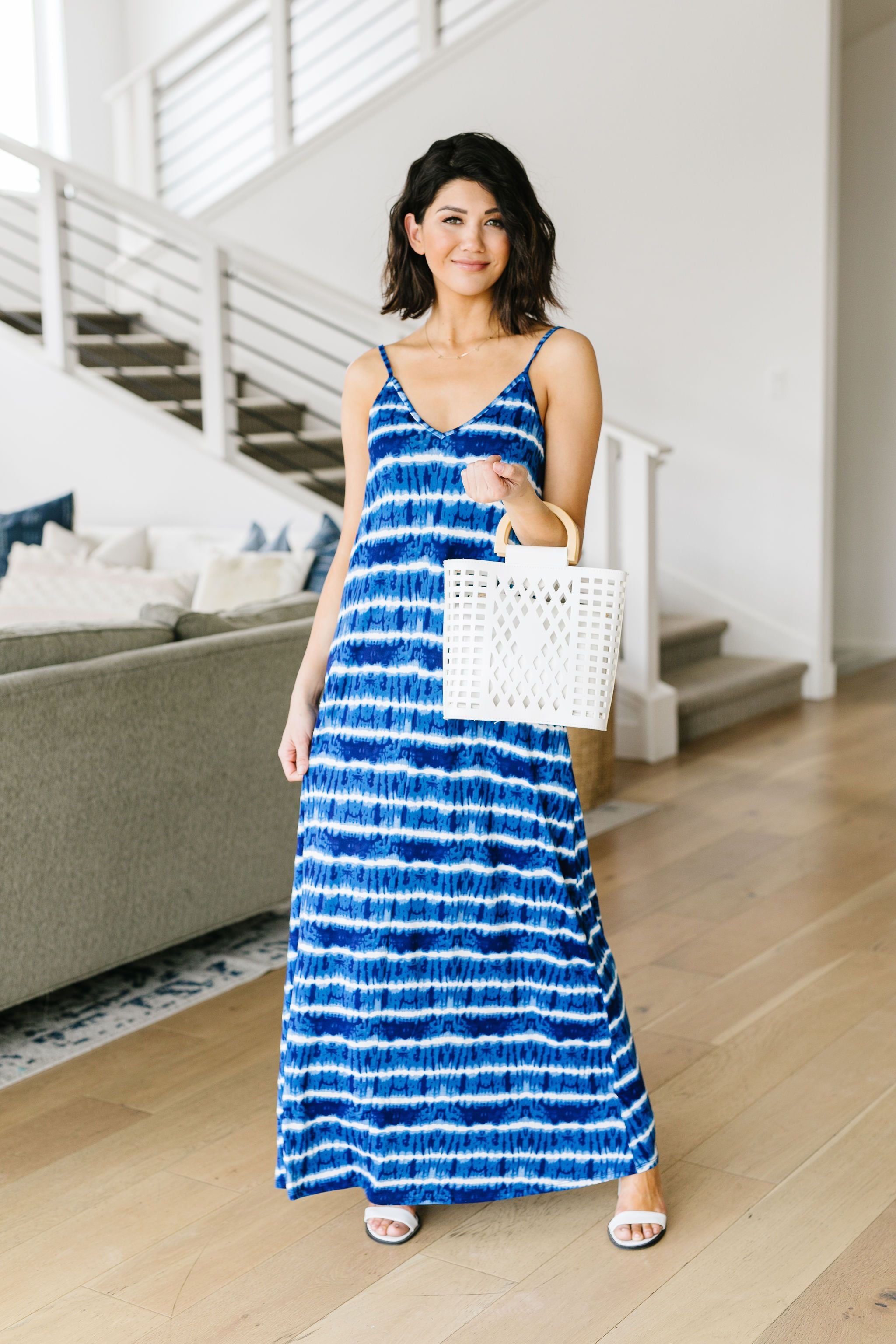 Ocean Tides Tie Dye Maxi Dress