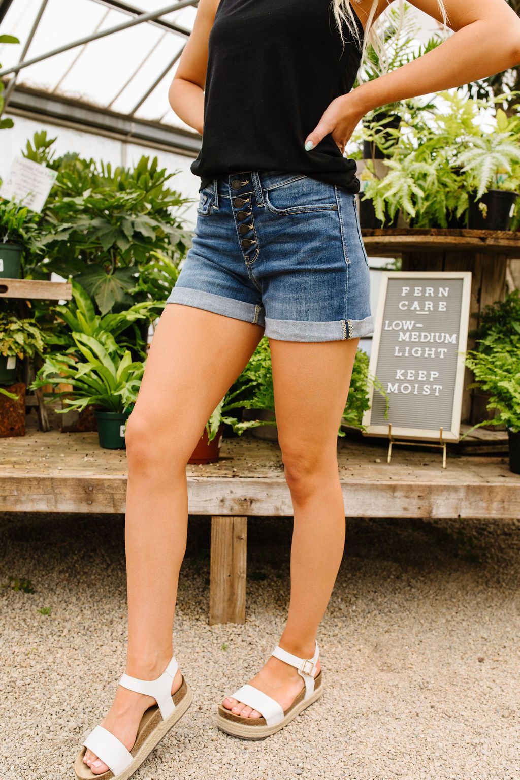 On The Fly Medium Wash Shorts