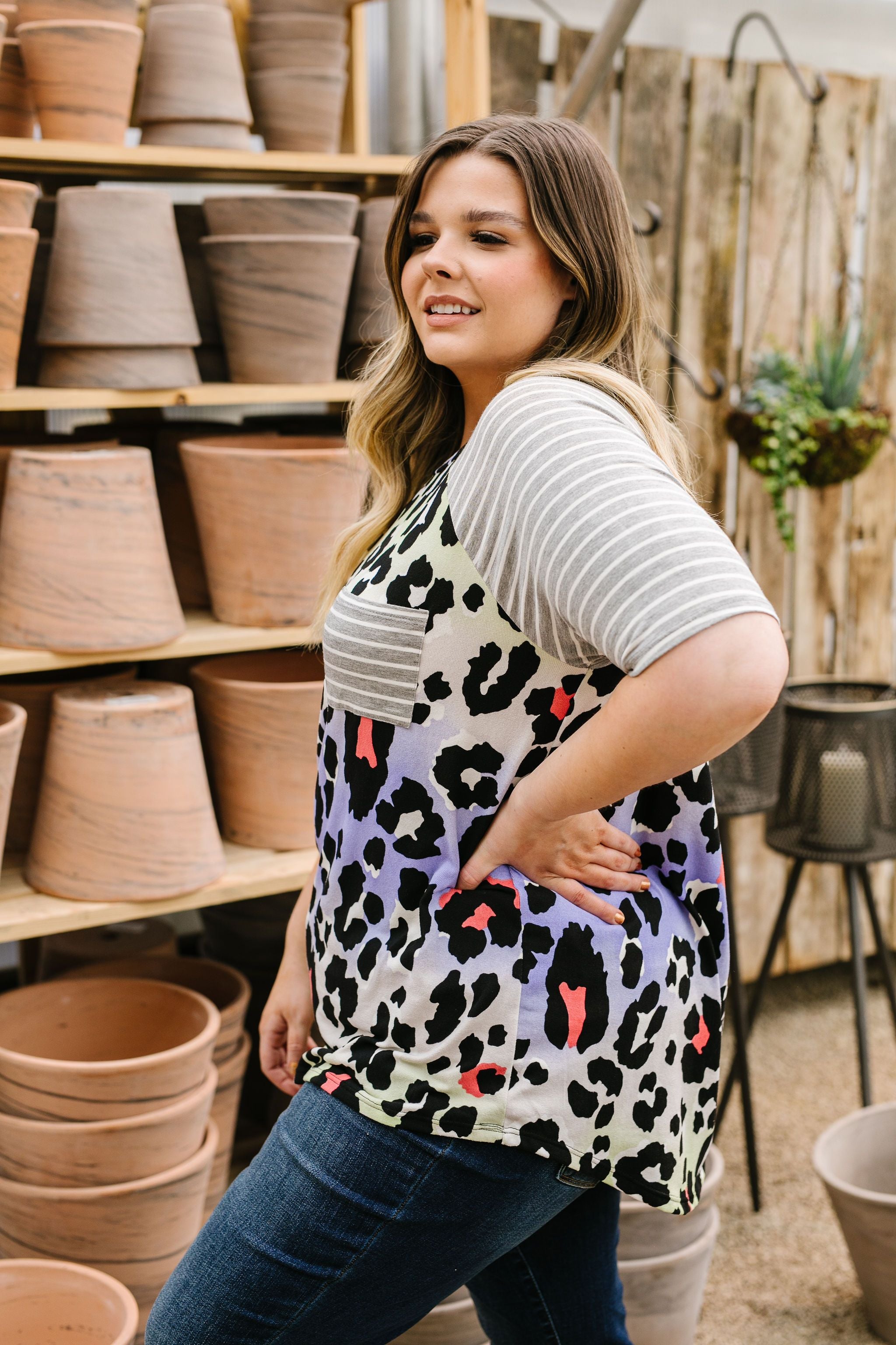 Pastel Spots & Stripes Top