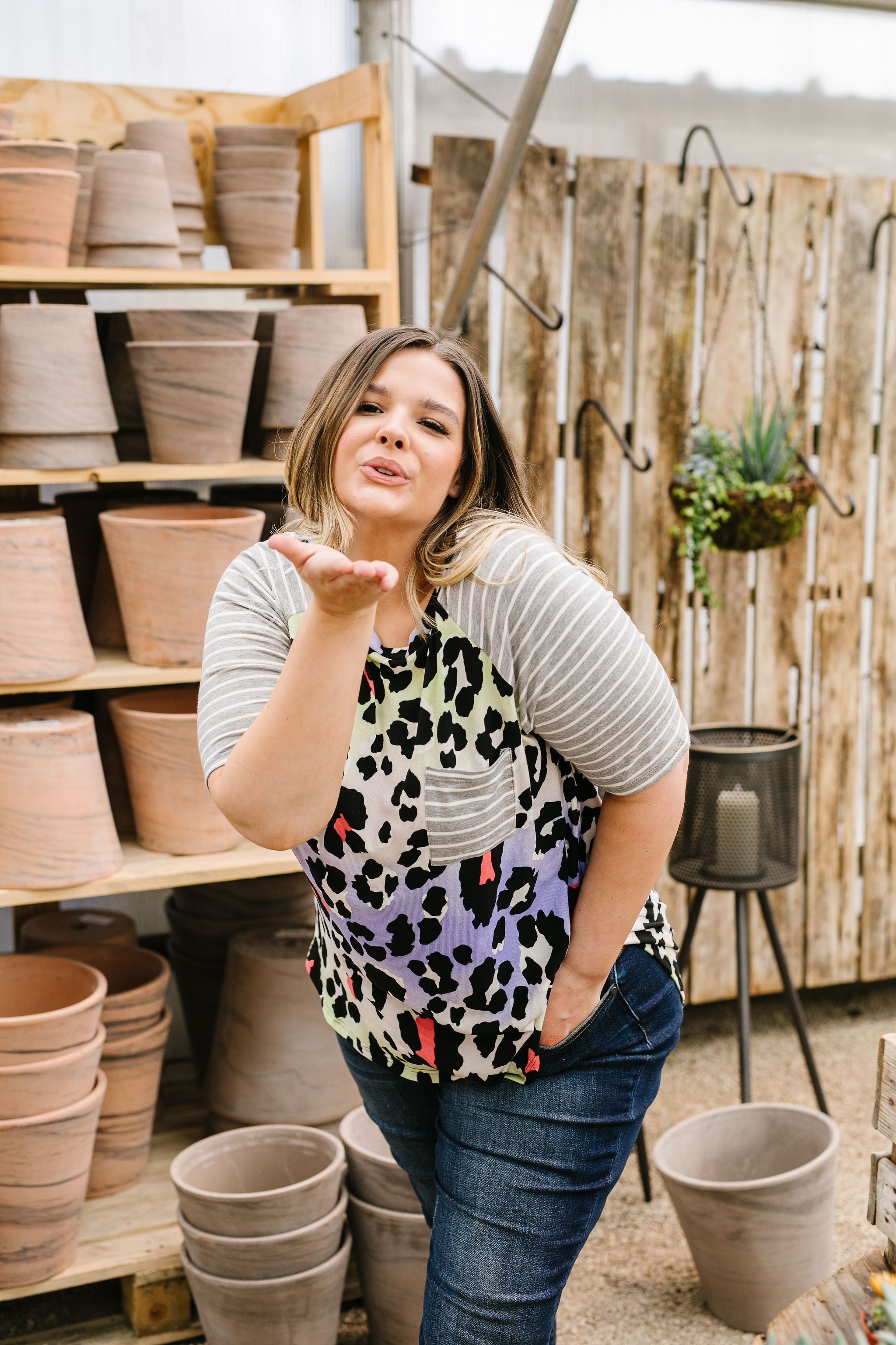 Pastel Spots & Stripes Top