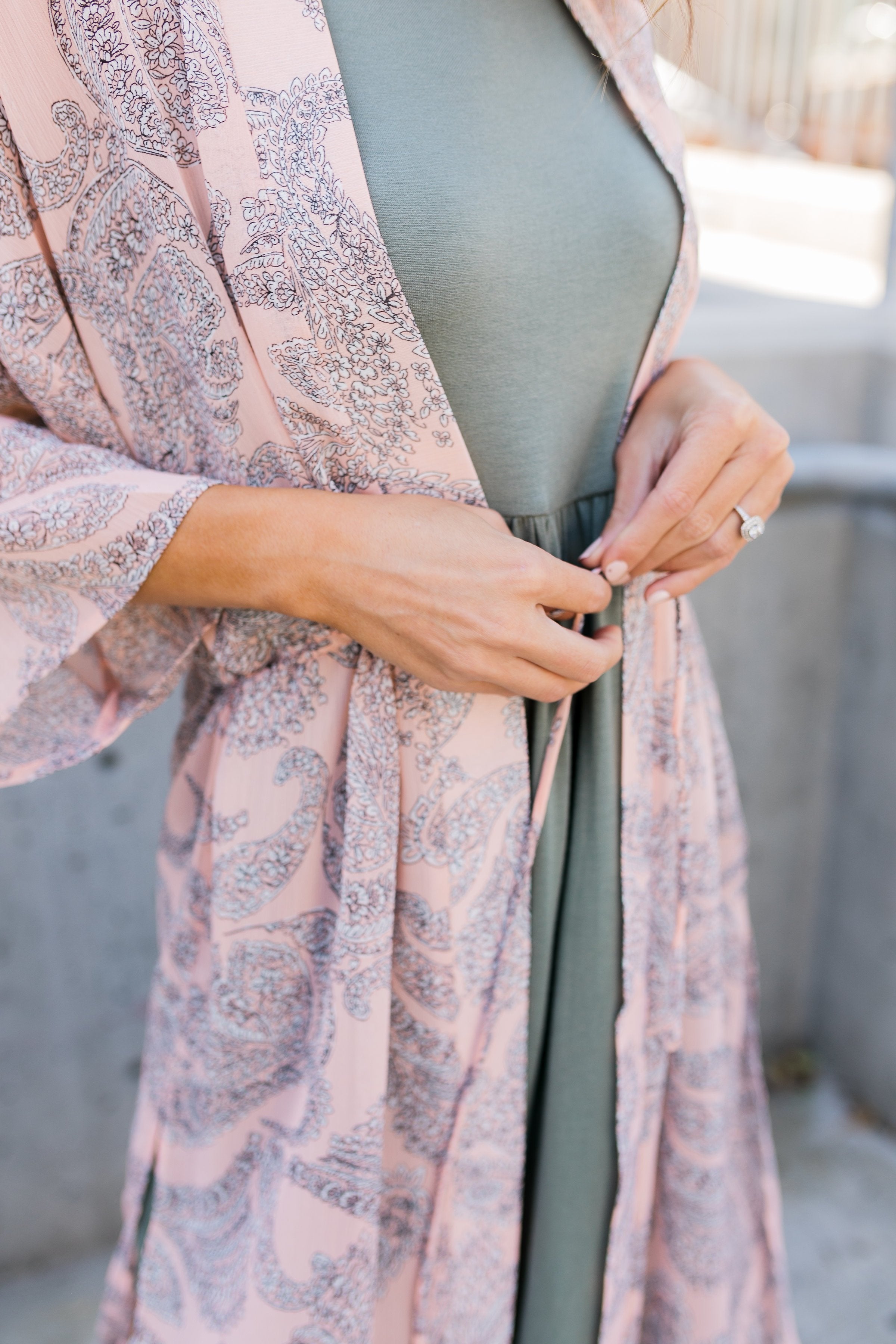 Peach Paisley Kimono