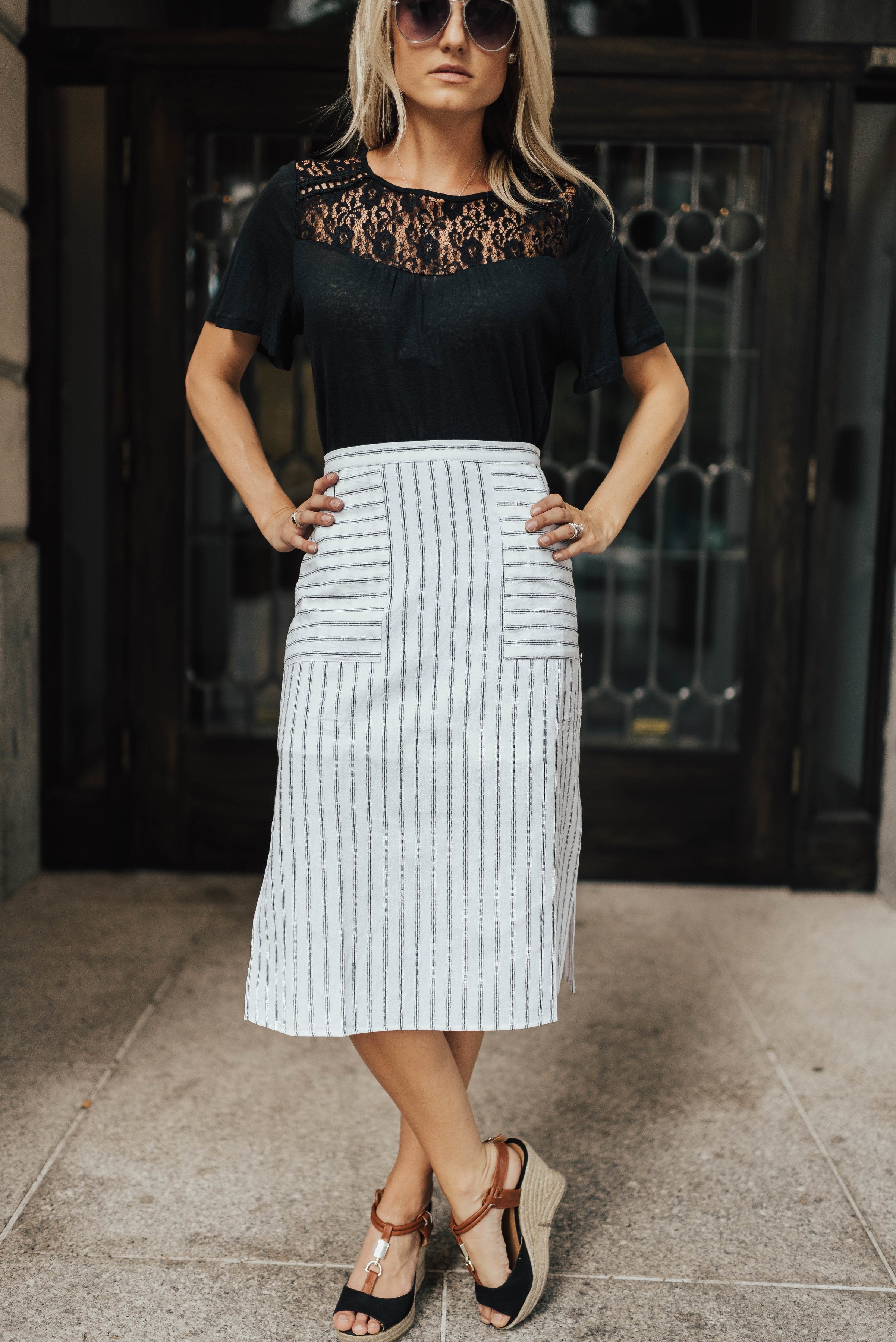 Pencil + Pinstripes Skirt