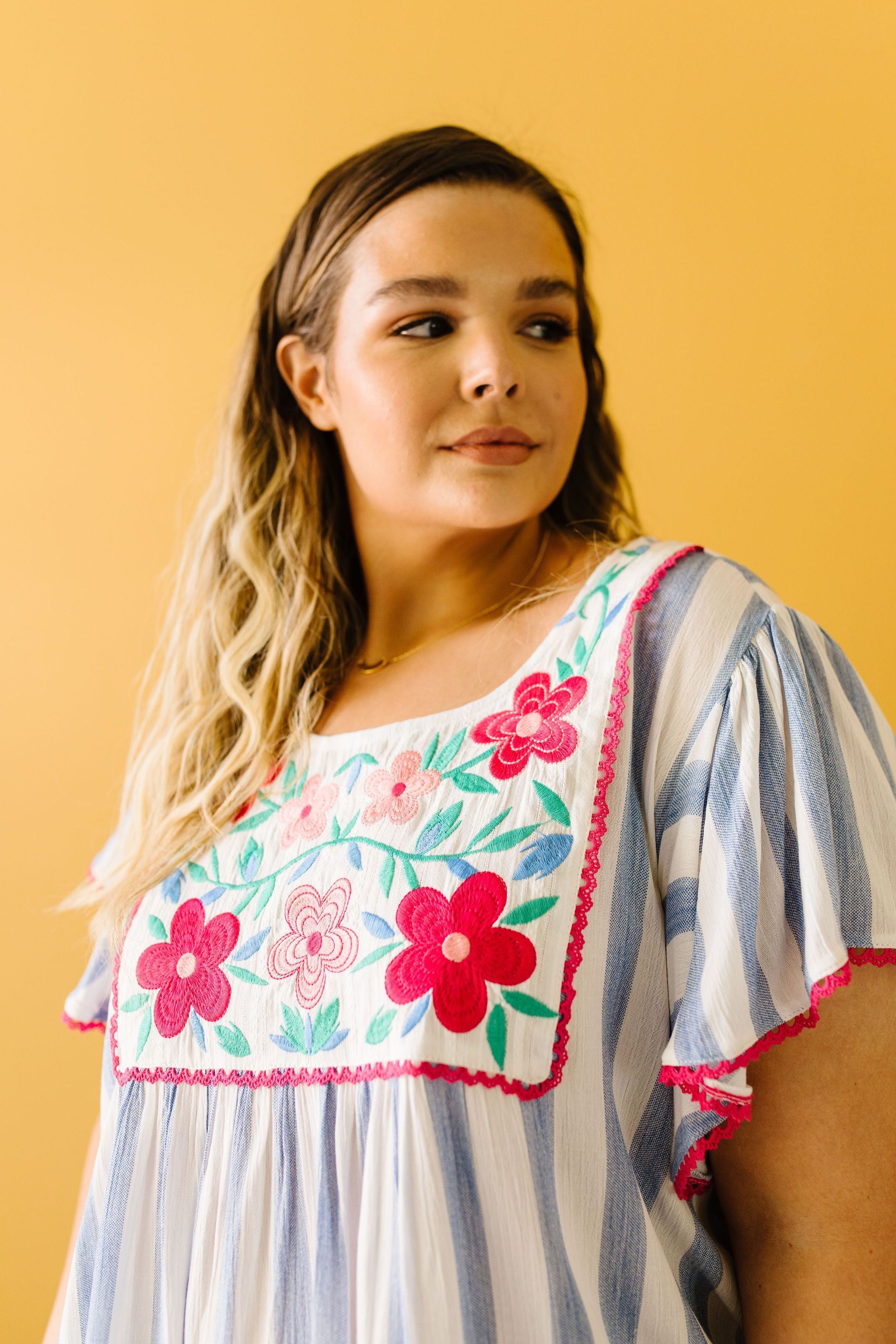 Petunias & Stripes Blouse