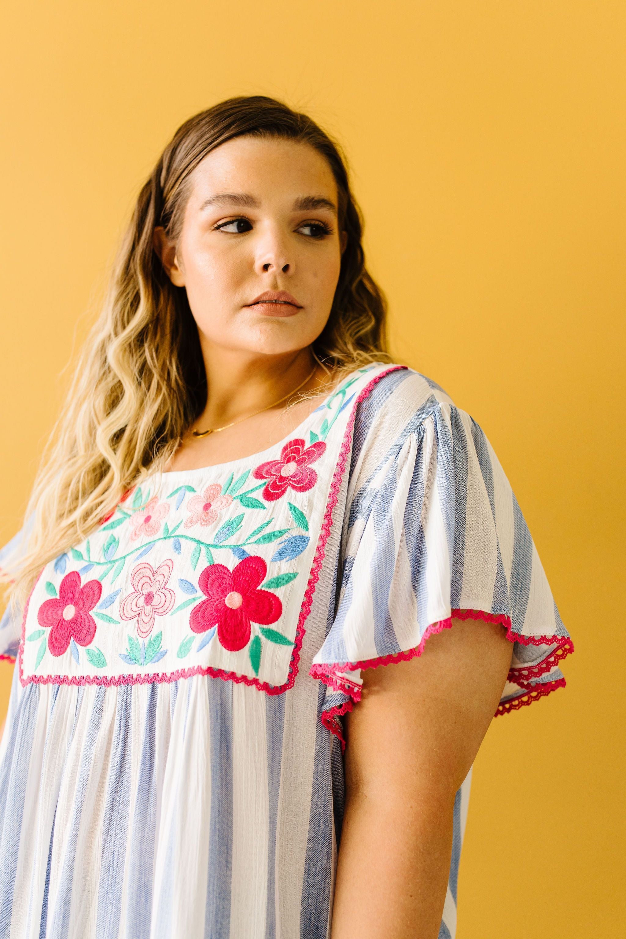 Petunias & Stripes Blouse