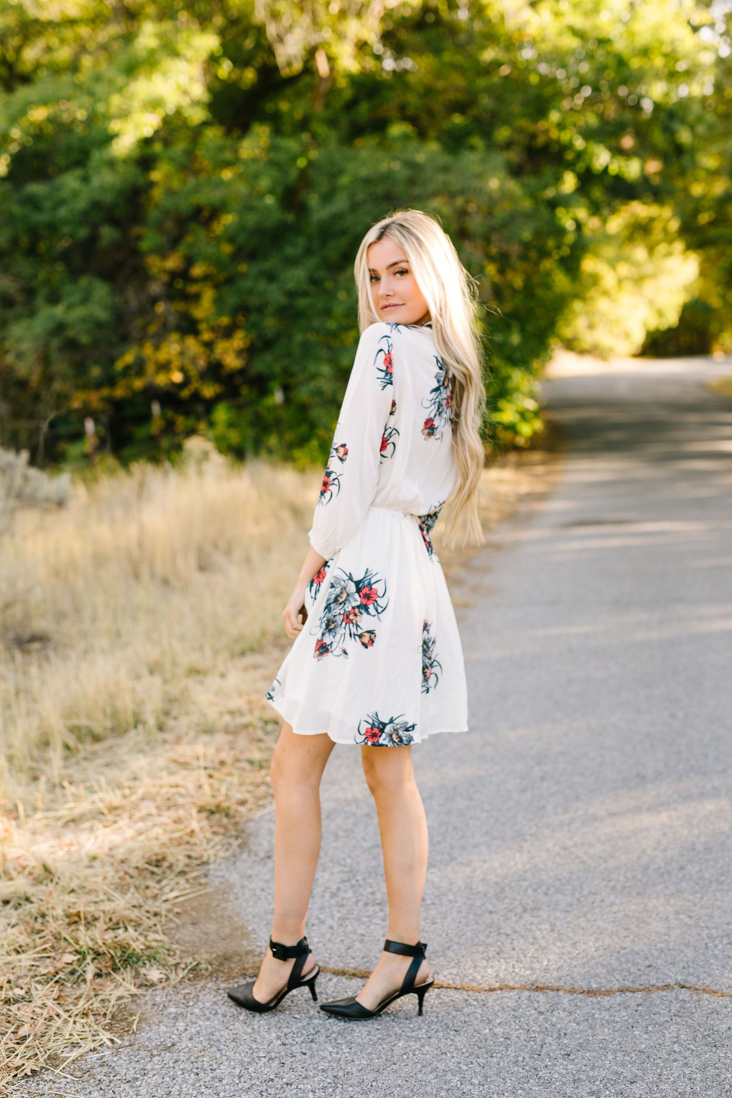 Picture Perfect Pleated Midi Dress In Winter White - ALL SALES FINAL