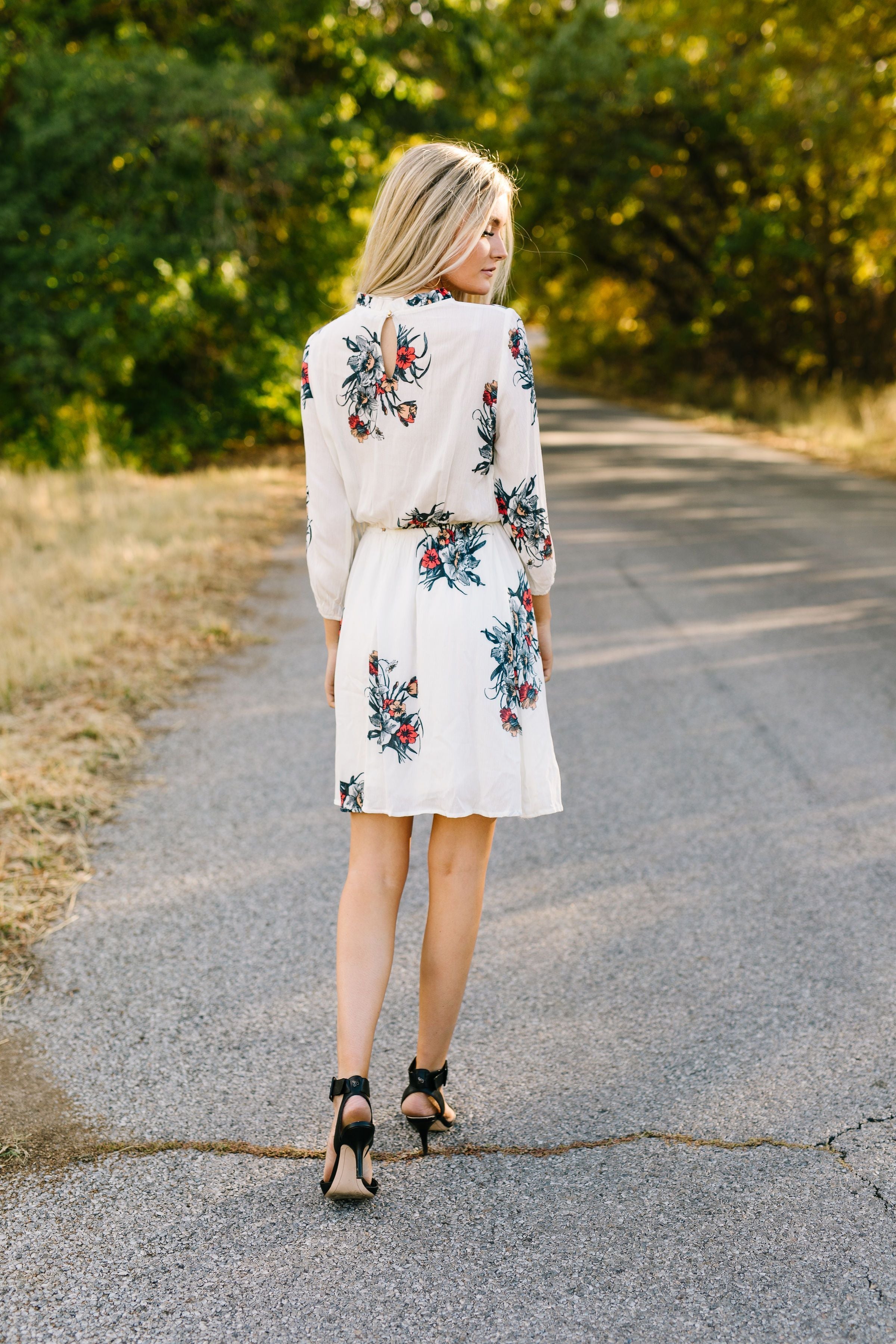 Picture Perfect Pleated Midi Dress In Winter White - ALL SALES FINAL