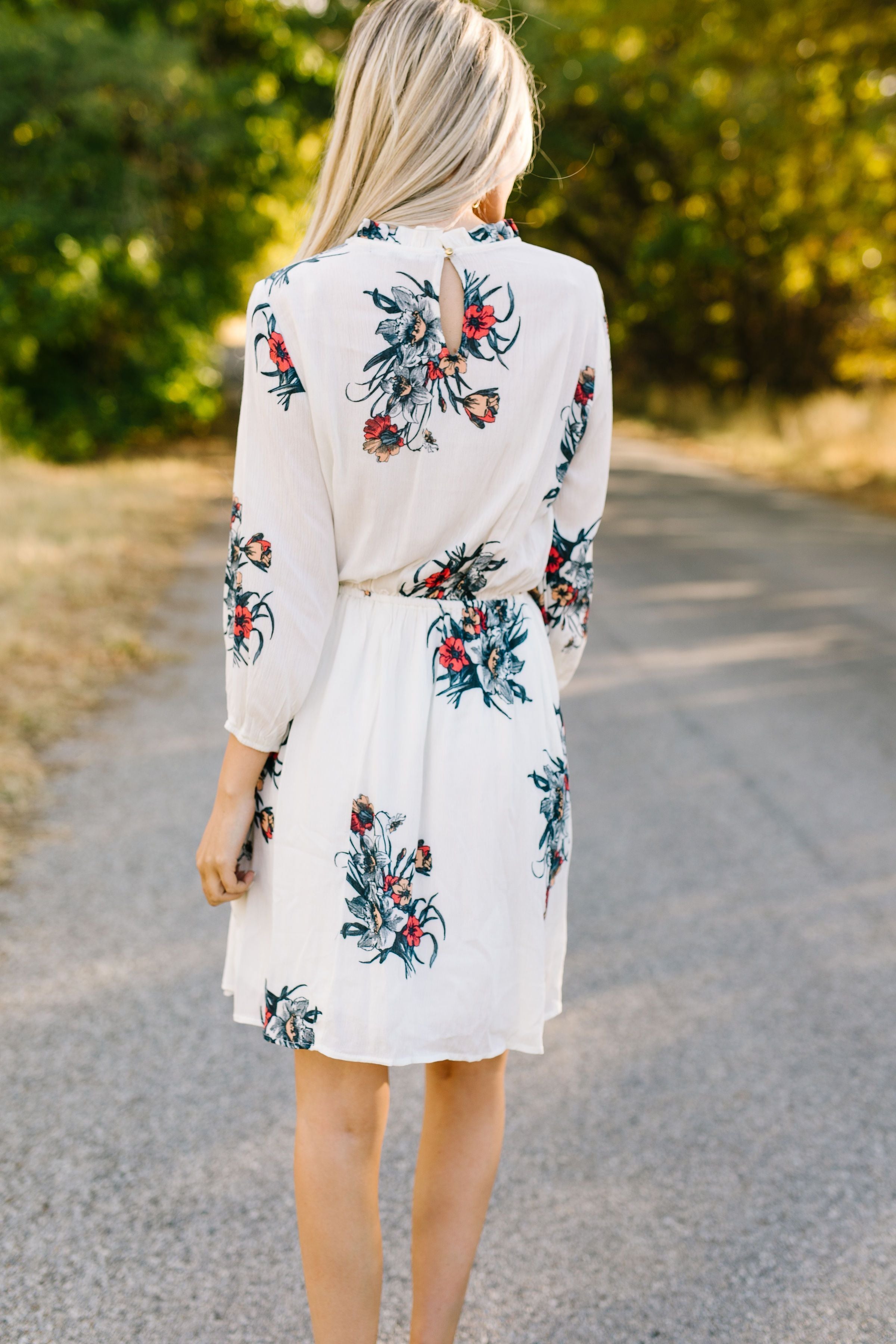 Picture Perfect Pleated Midi Dress In Winter White - ALL SALES FINAL