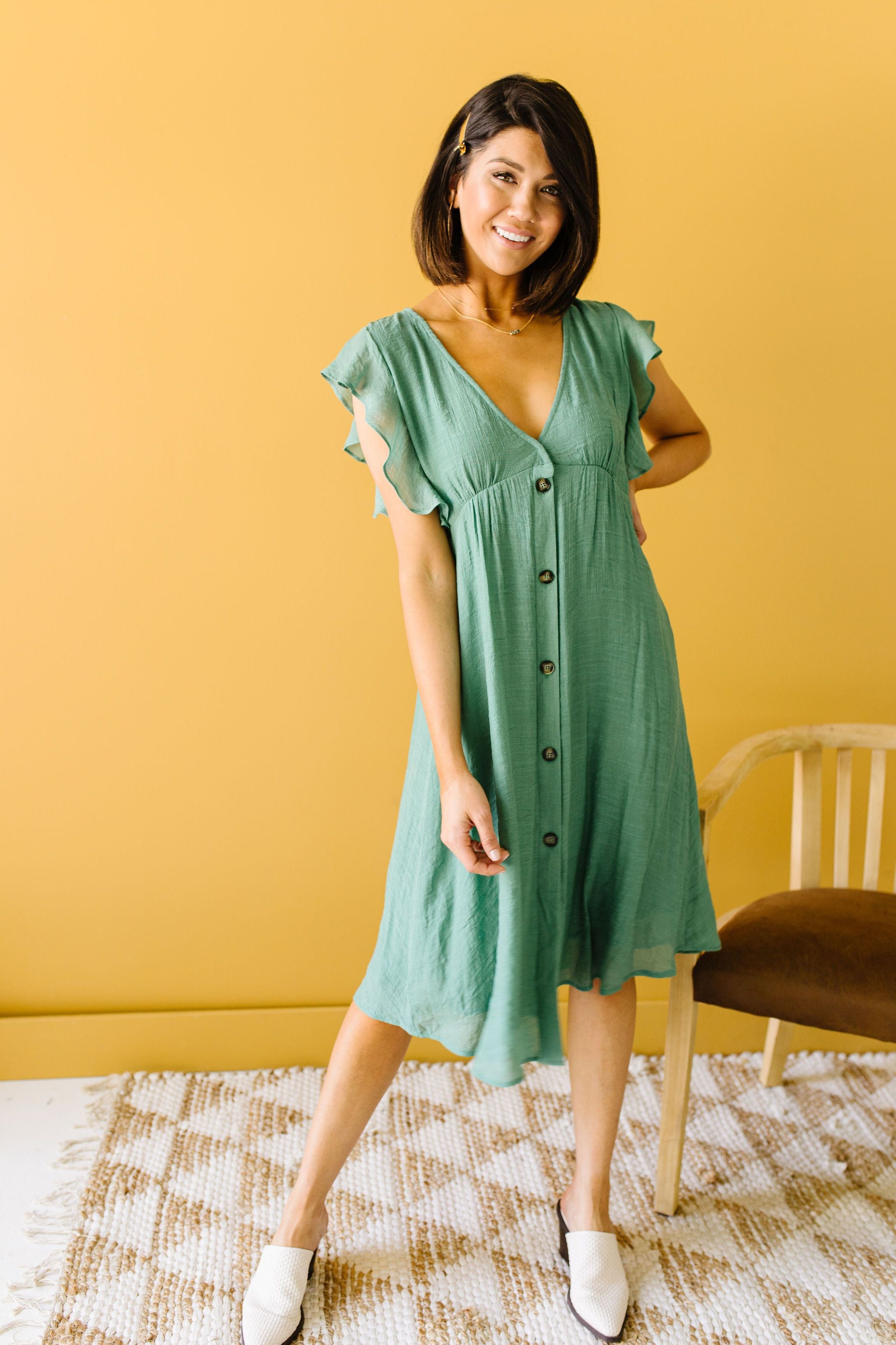 Picture This Sage Midi Dress