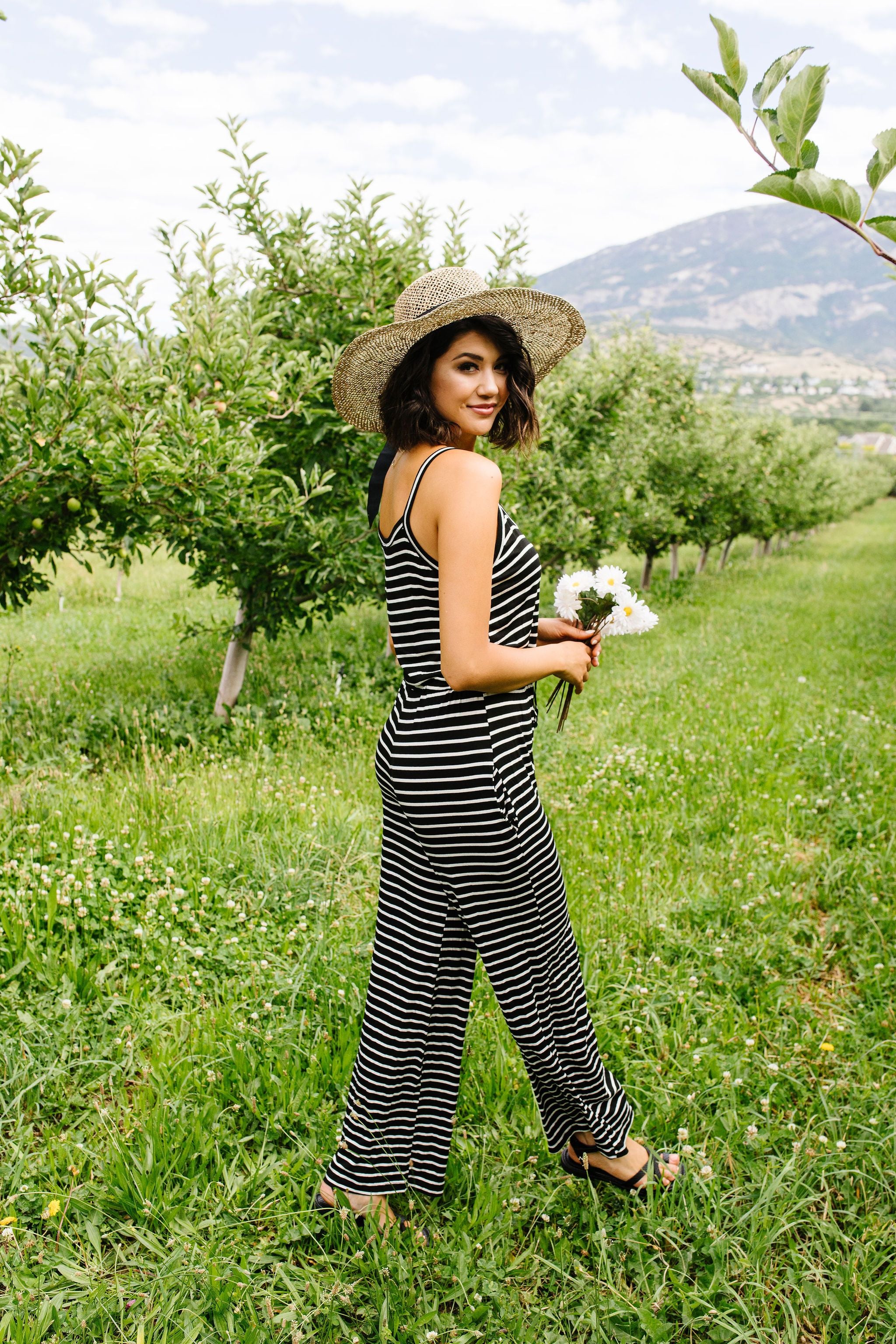 Play All Day Striped Jumpsuit