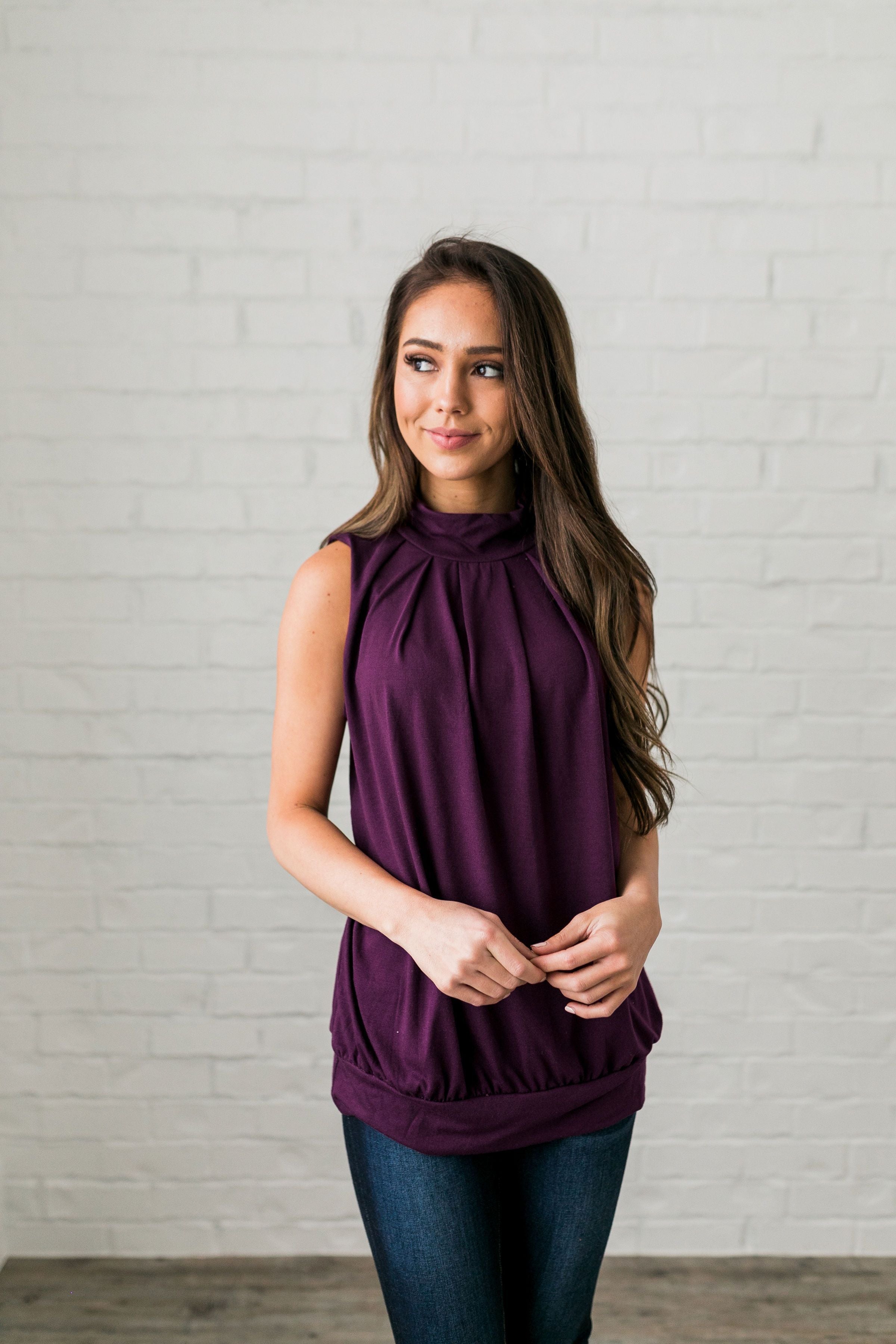 Pleats A Plenty In Plum - ALL SALES FINAL