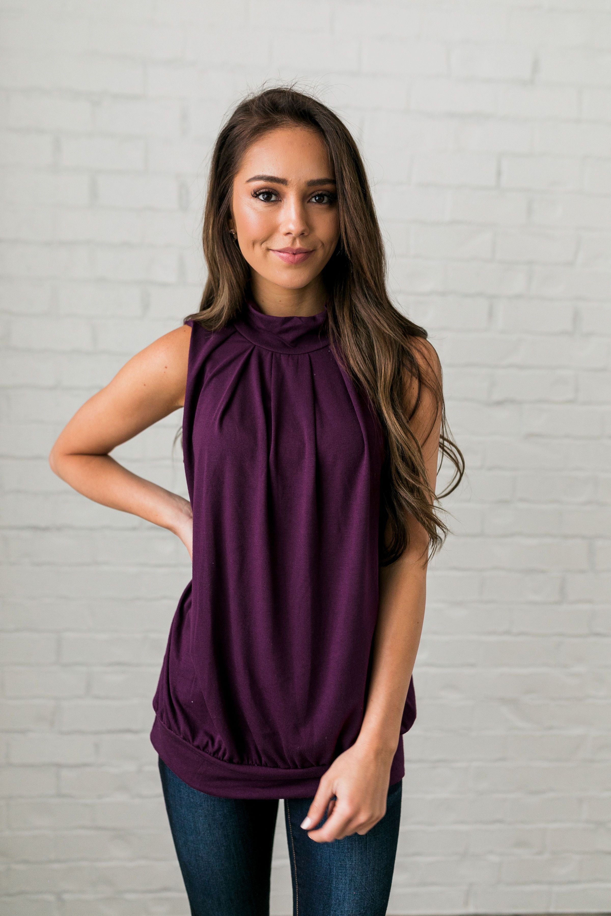 Pleats A Plenty In Plum - ALL SALES FINAL