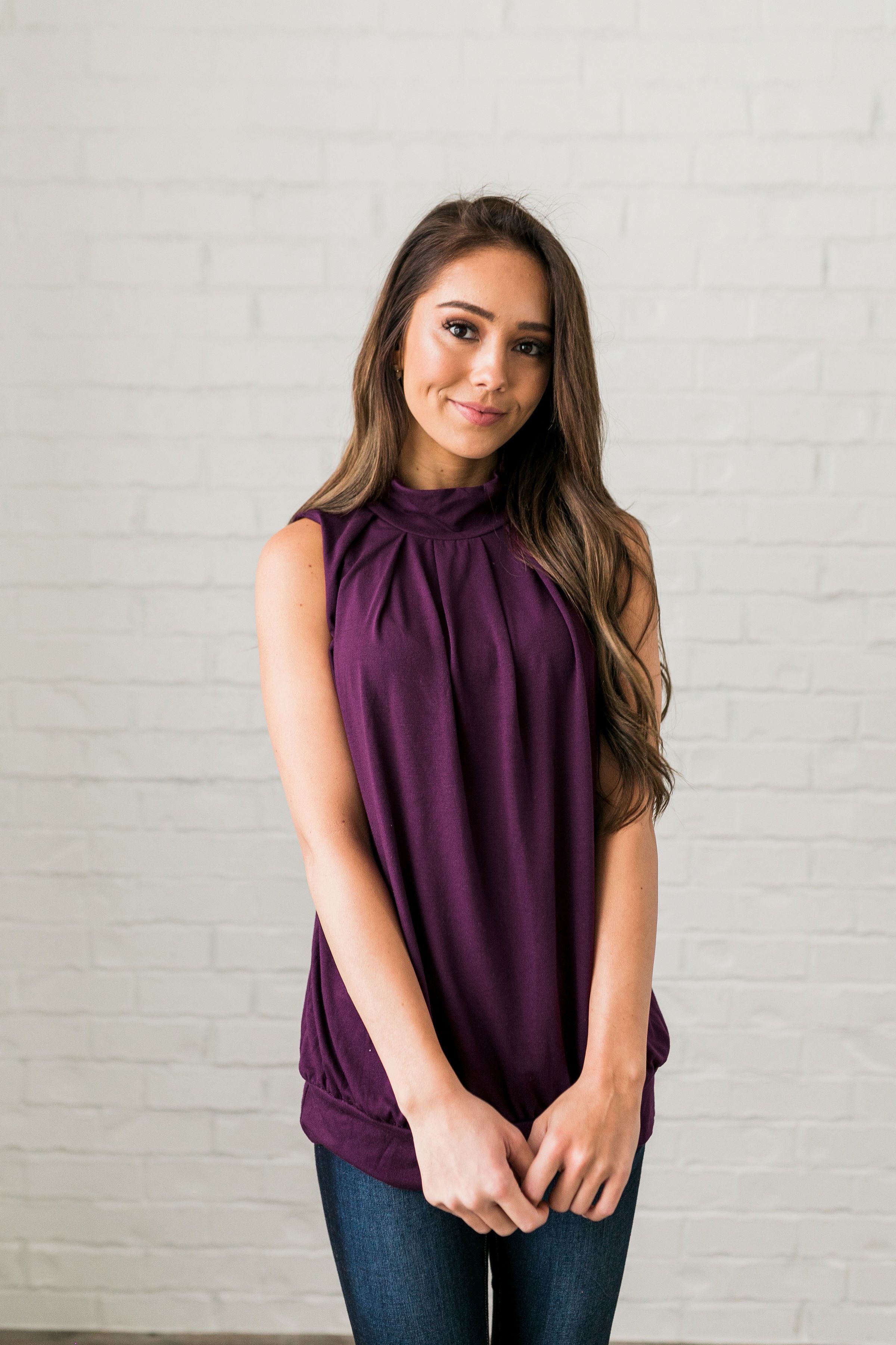 Pleats A Plenty In Plum - ALL SALES FINAL