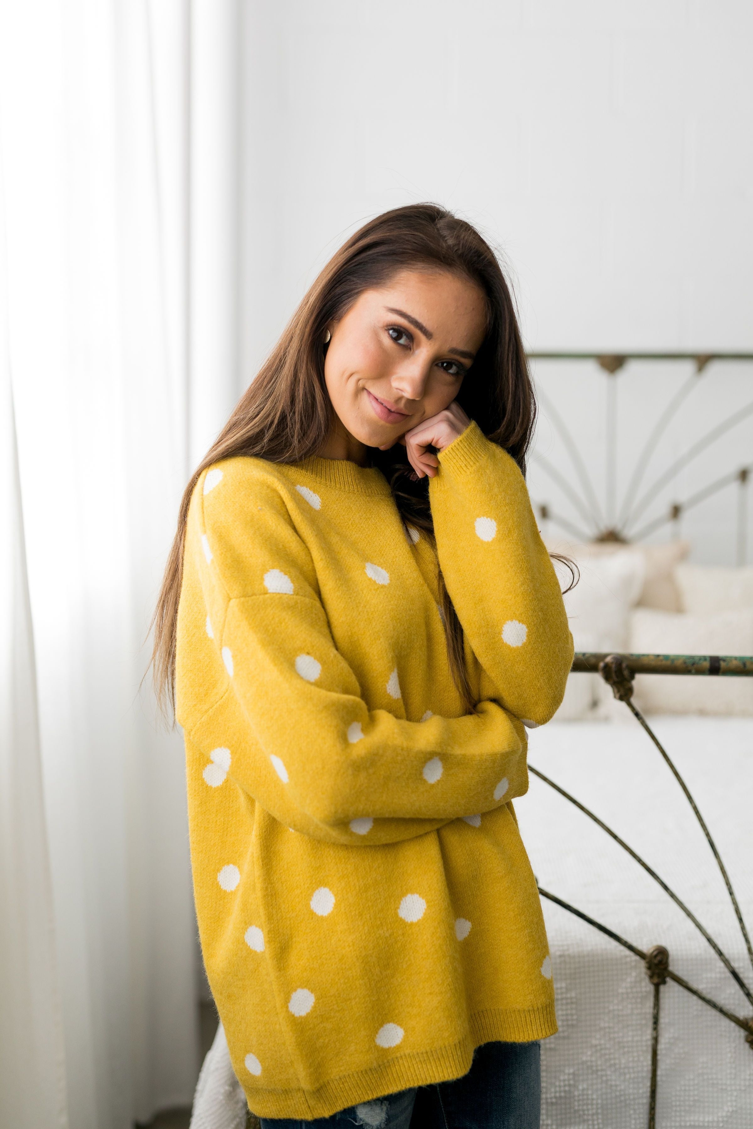 Polka Dots + Happy Thoughts Sweater