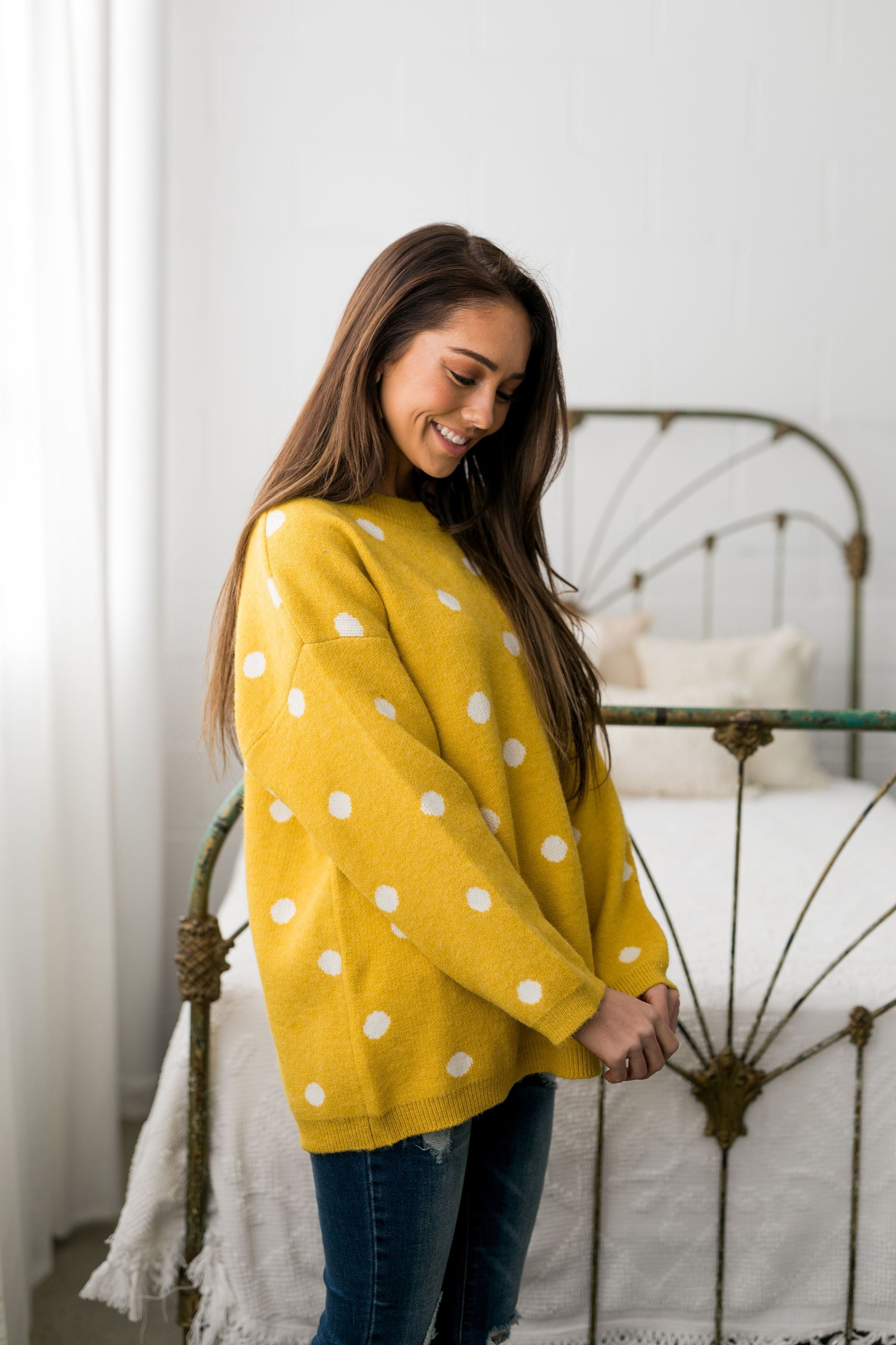 Polka Dots + Happy Thoughts Sweater