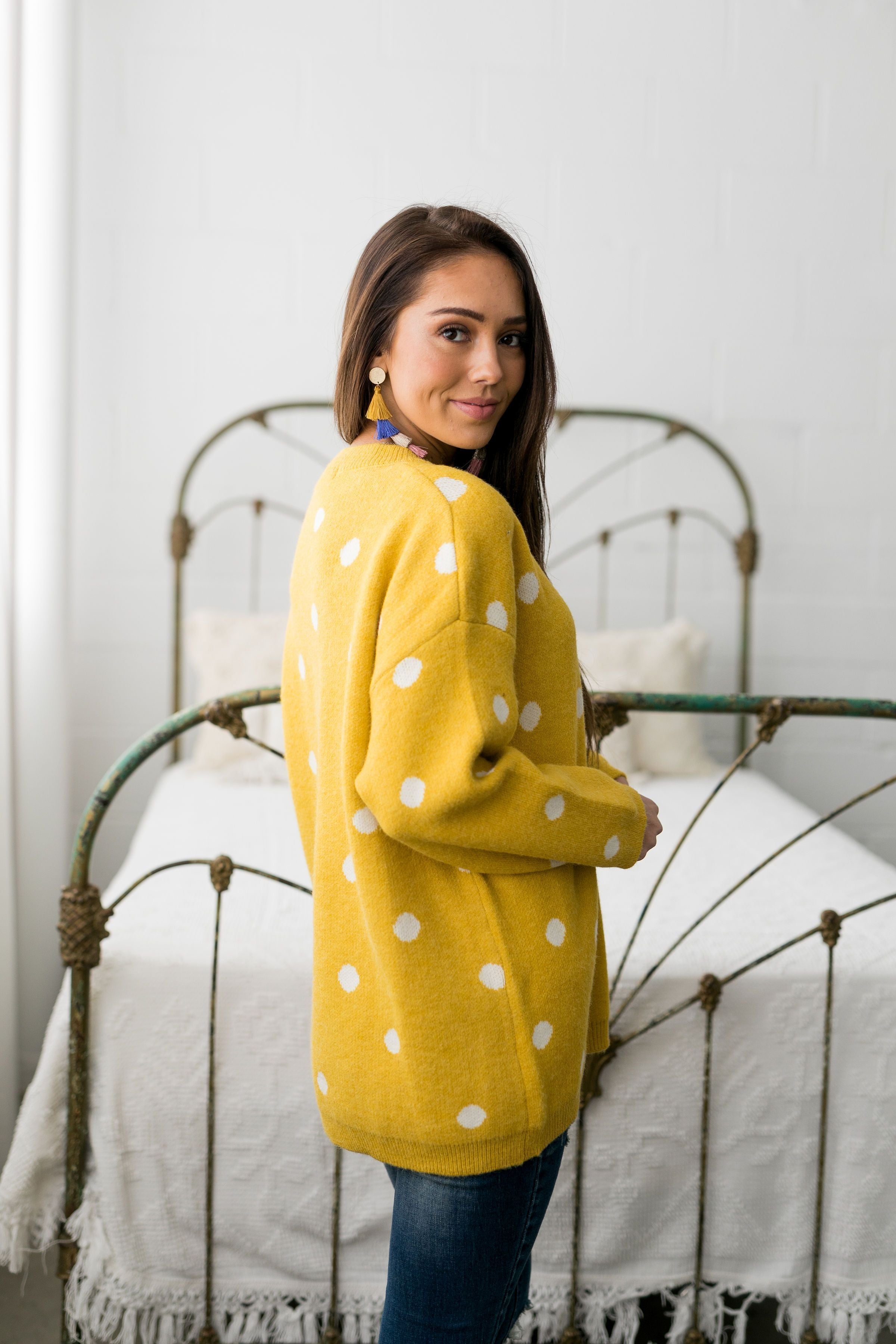 Polka Dots + Happy Thoughts Sweater