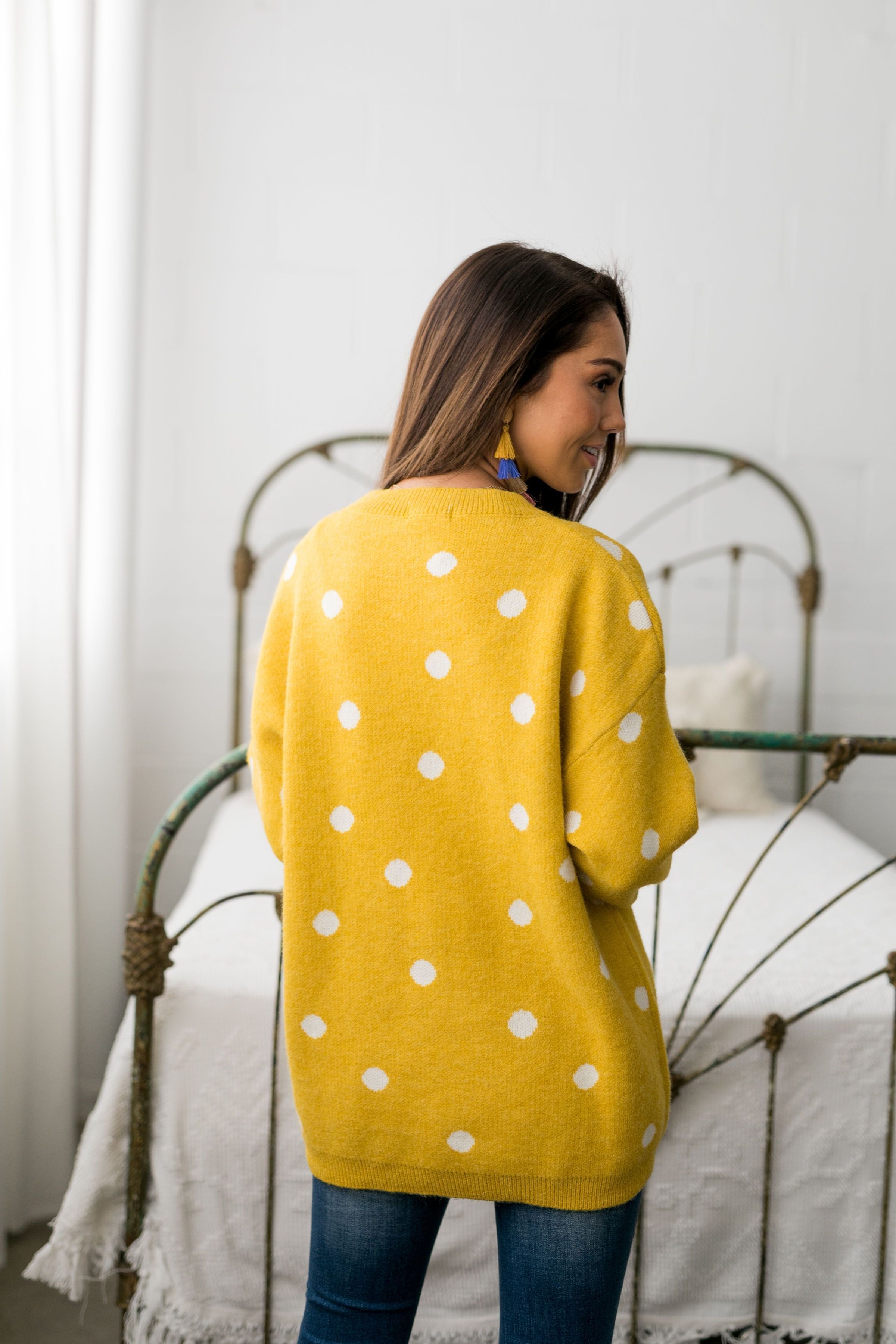 Polka Dots + Happy Thoughts Sweater