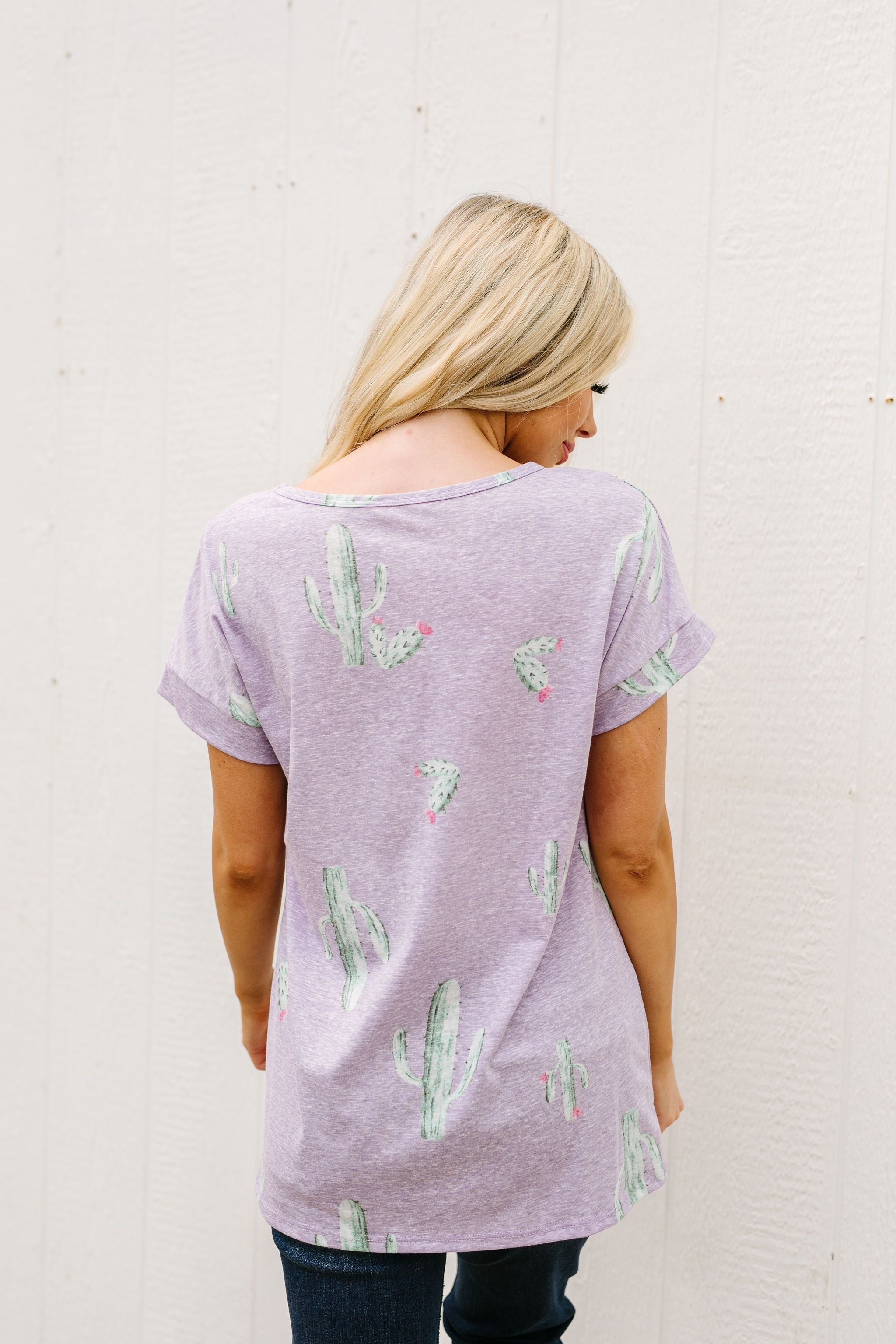 Prickly Business Top In Lavender