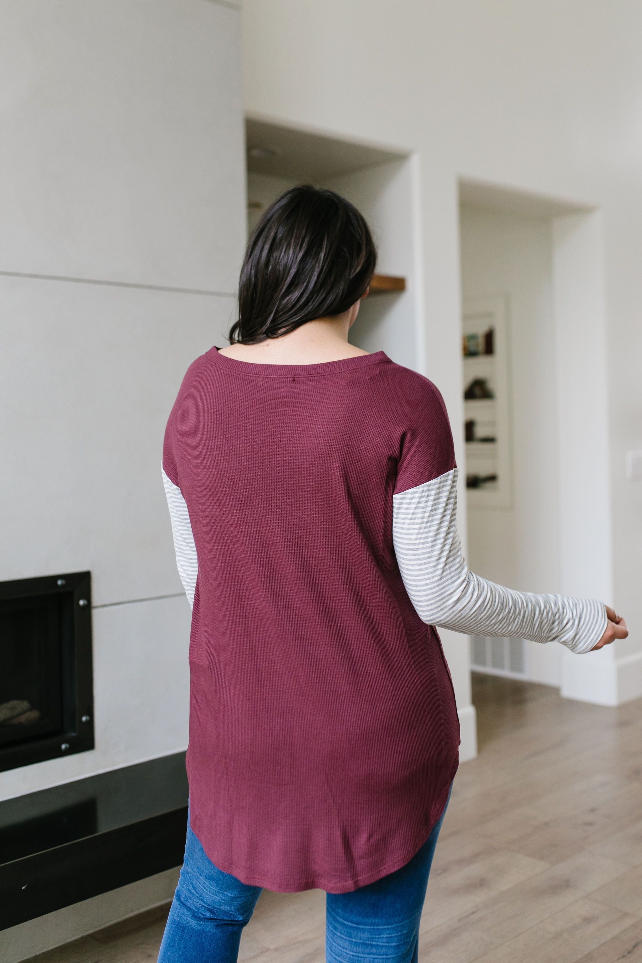 Pure & Simple Raglan Tee In Plum