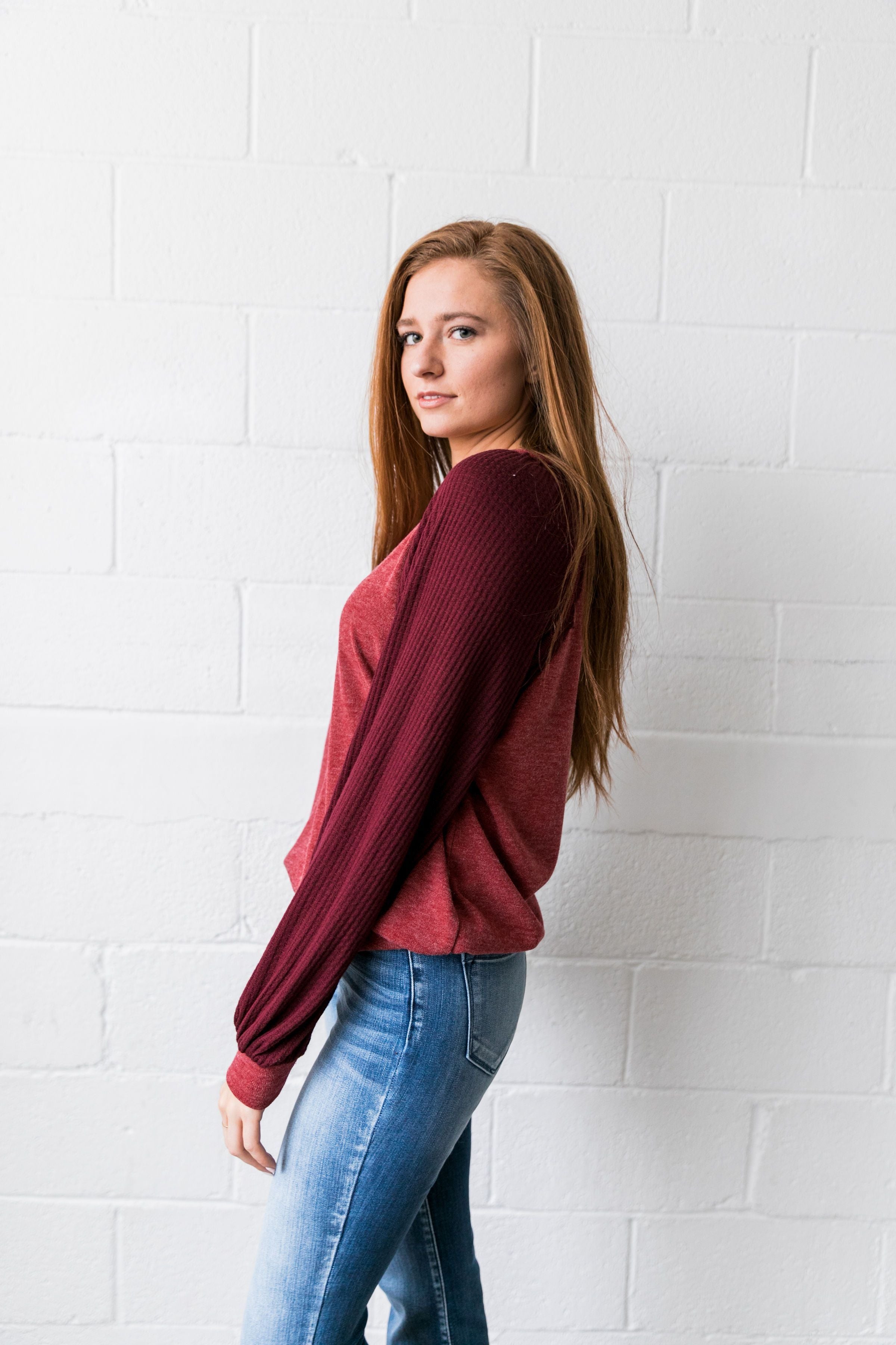 Ramona Raglan Bubble Sleeve Sweatshirt - ALL SALES FINAL