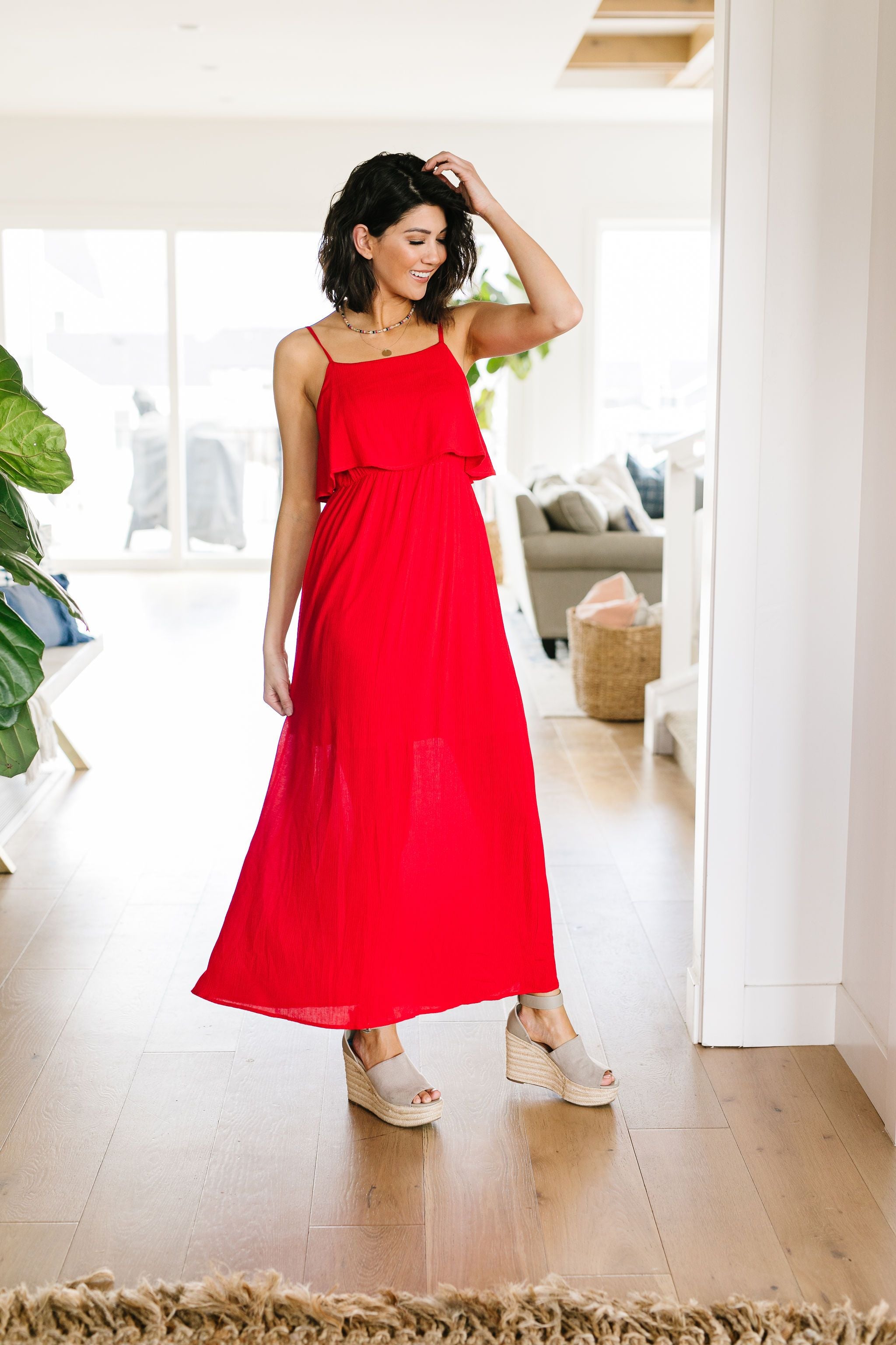 Red Hot Maxi Dress