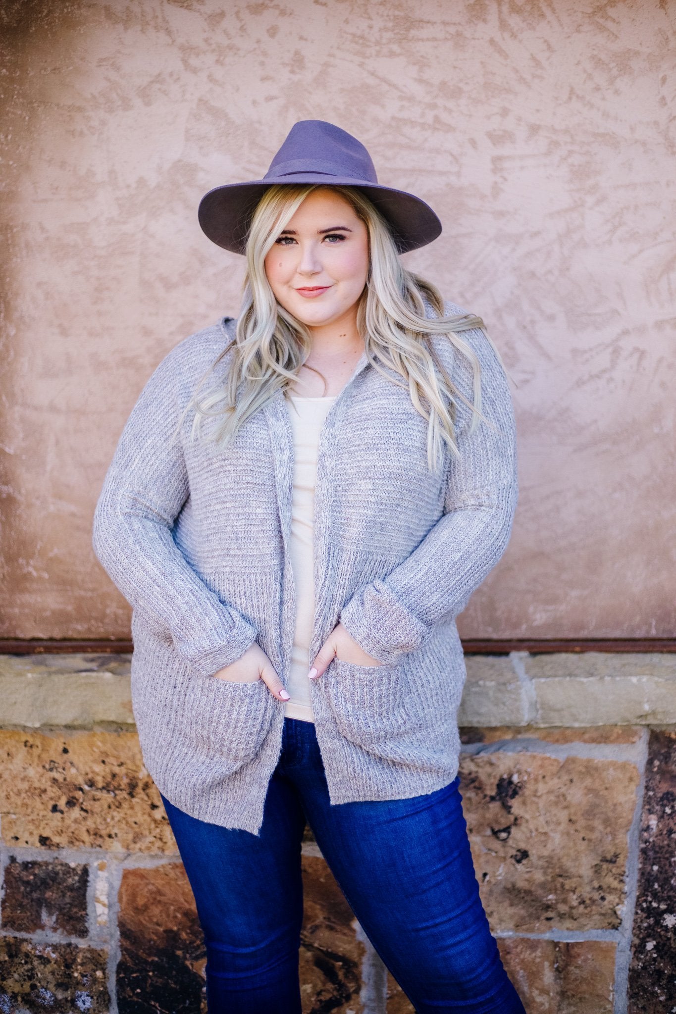 Right Start Oatmeal Hooded Cardigan