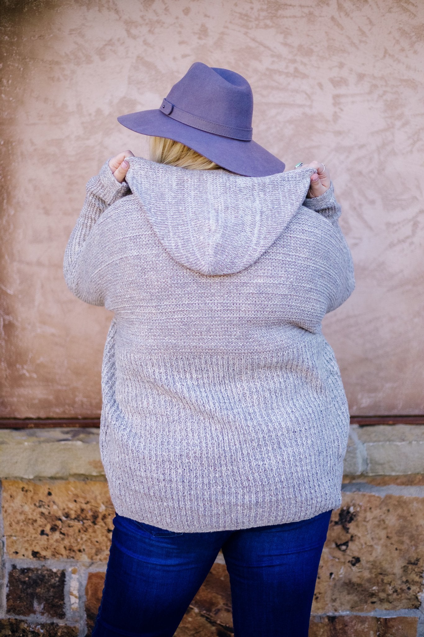 Right Start Oatmeal Hooded Cardigan