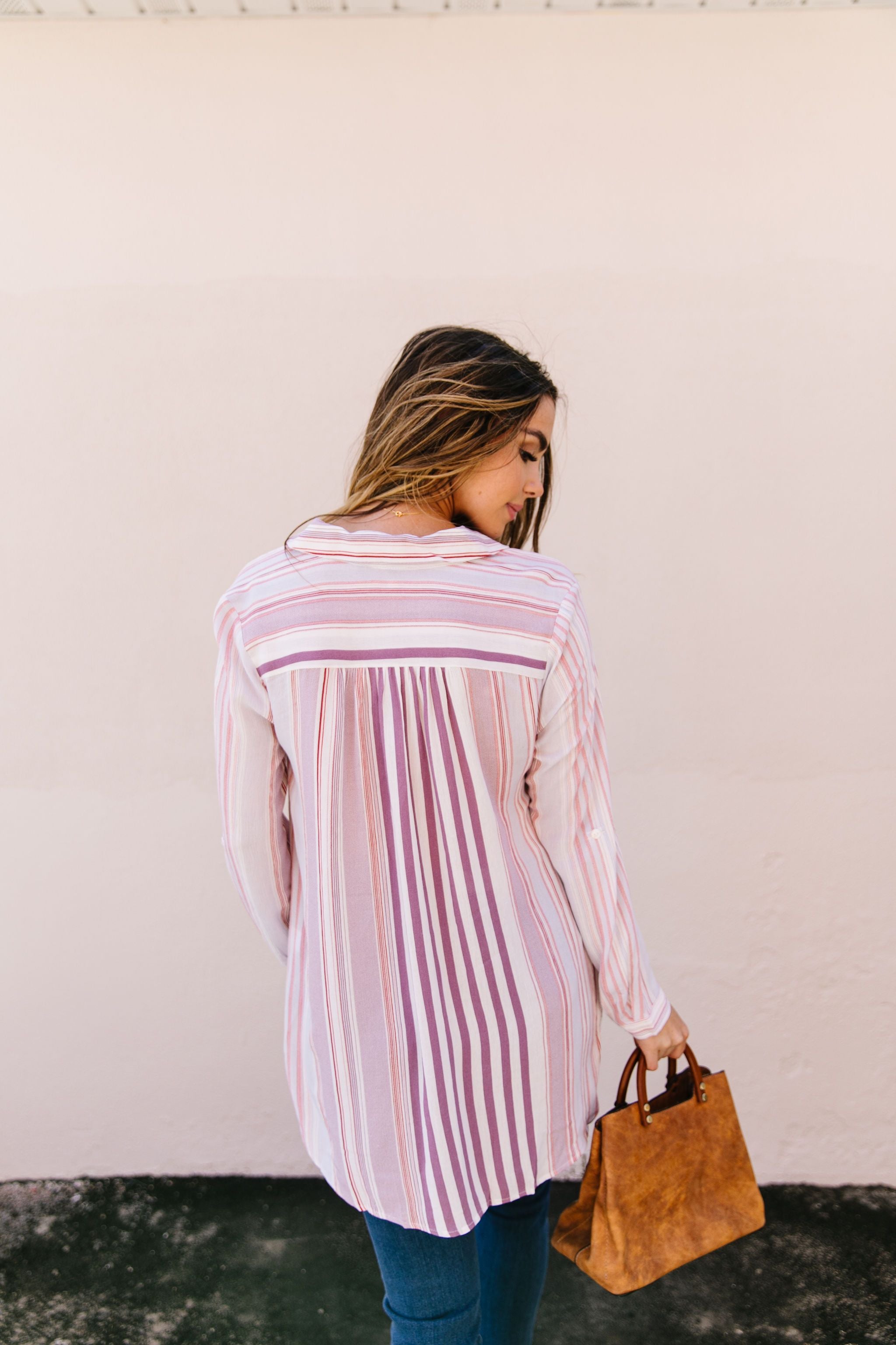 Risky Business Tie Front Blouse