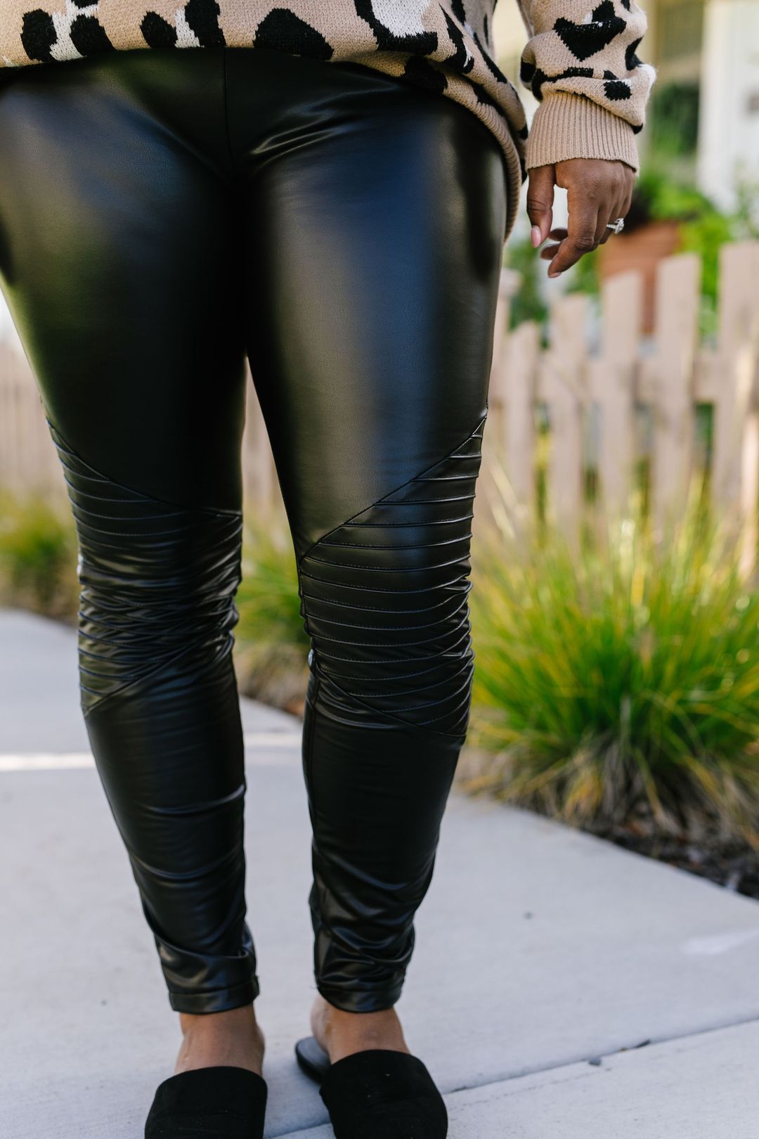 Rock ‘n’ Roll Vegan Leather Moto Leggings