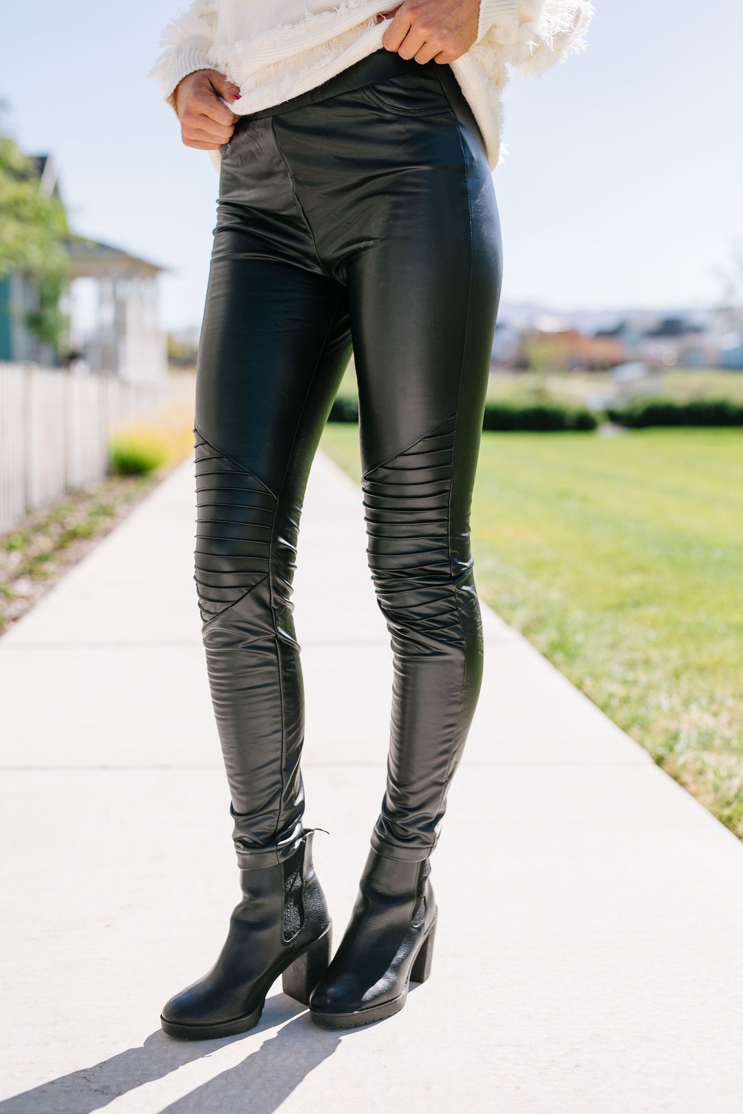 Rock ‘n’ Roll Vegan Leather Moto Leggings