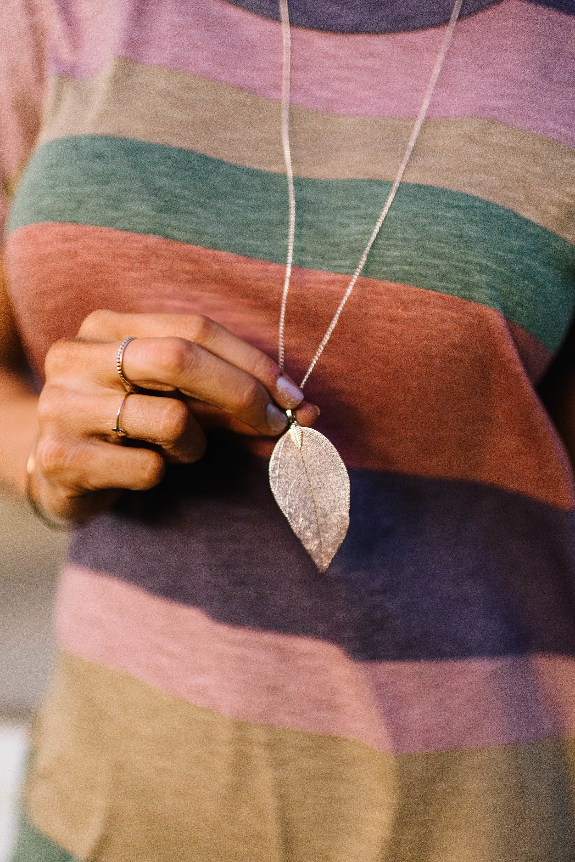 Rose Gold Leaf Necklace