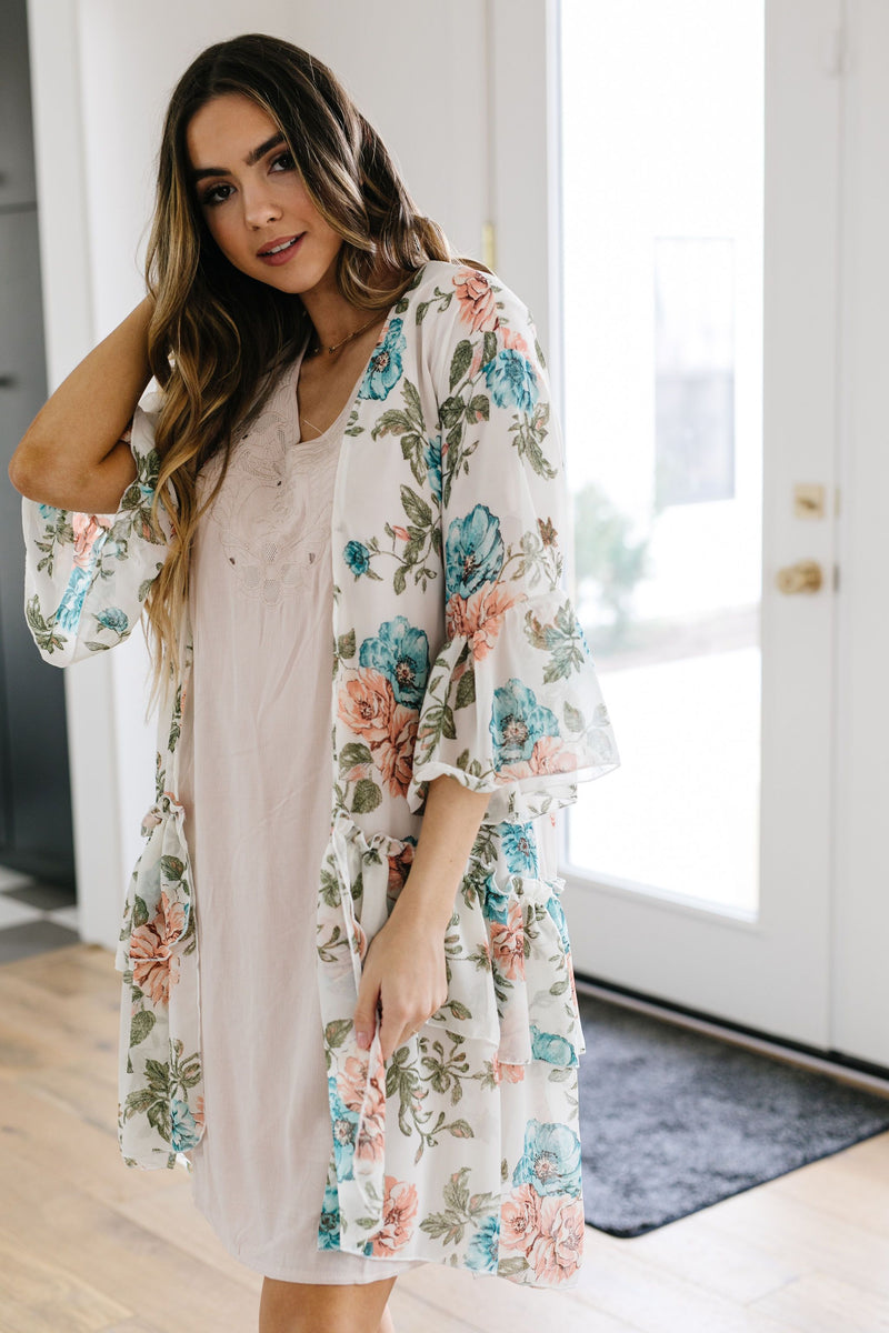 Roxy Kimono In Ivory