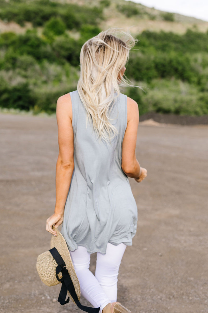 Ruffled V Babydoll Dress In Sage