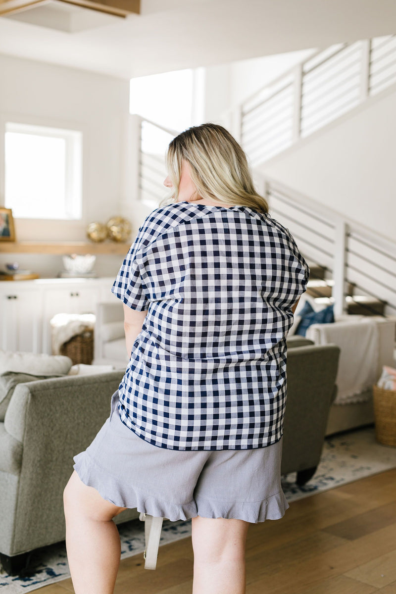 Ruffly Speaking Shorts In Silver