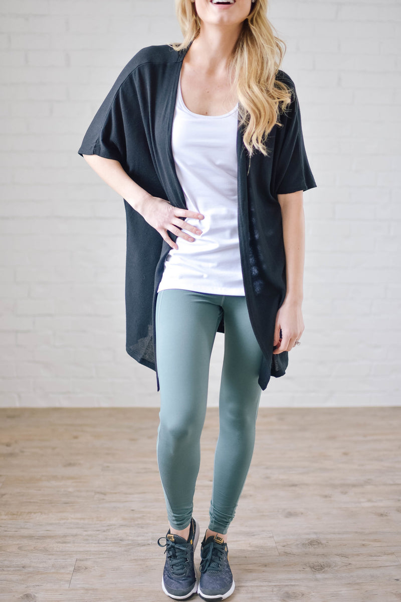 Running The World Leggings In Dusty Teal